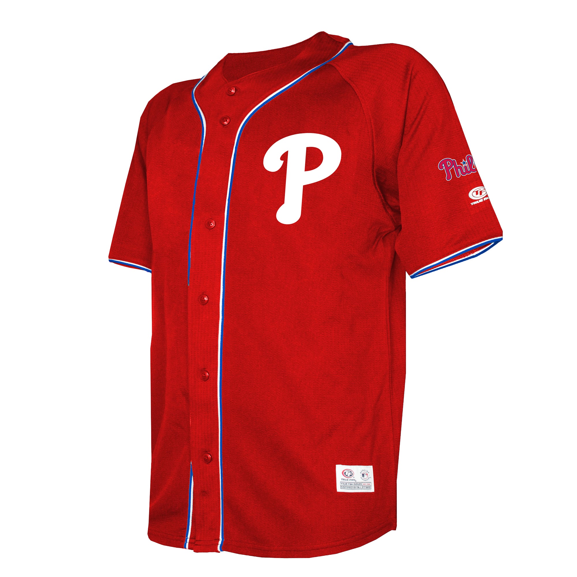 Philadelphia Phillies Stitches Team Color Full-Button Fashion Jersey - Red - Image 3