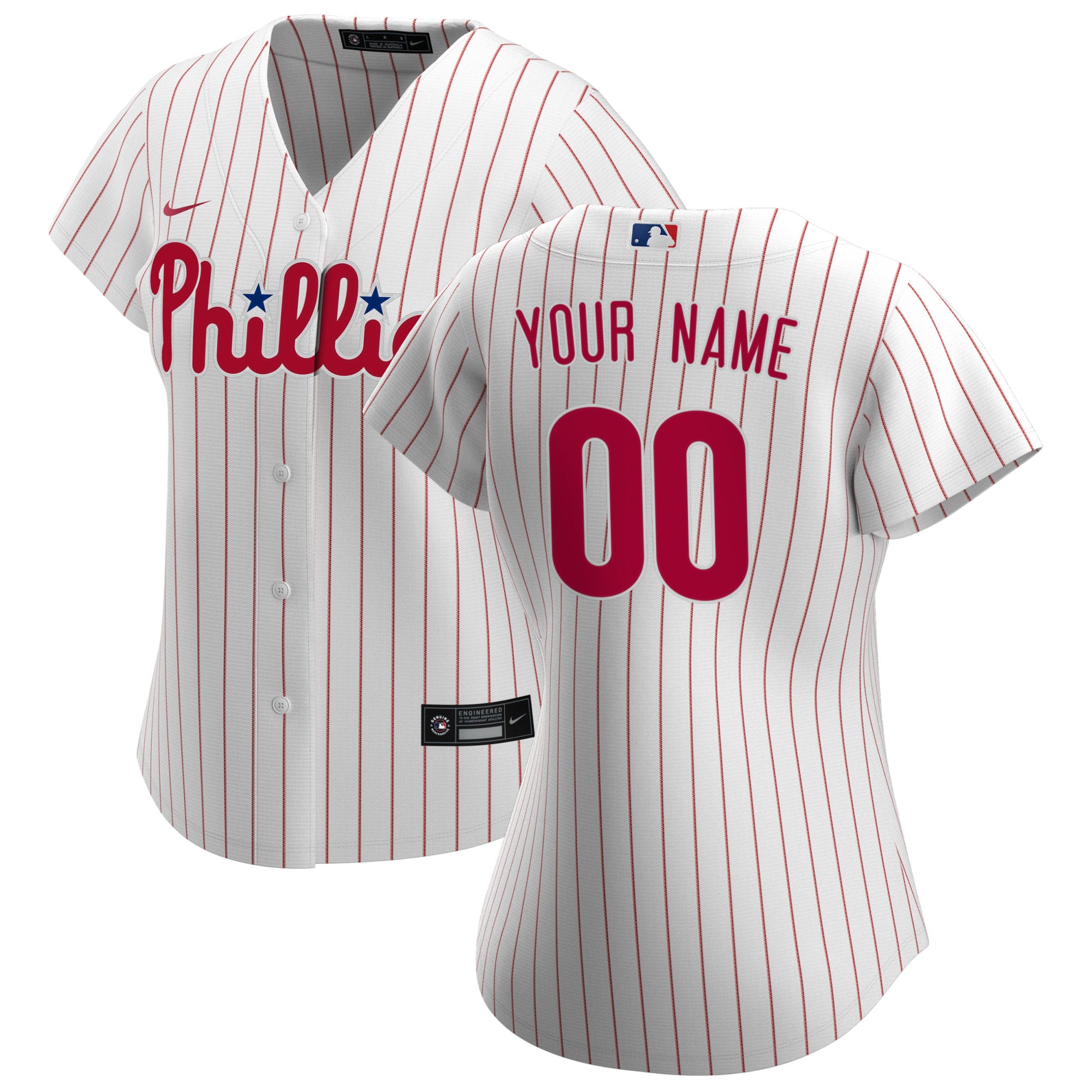 Philadelphia Phillies Women's Home Custom Jersey - White - Image 2