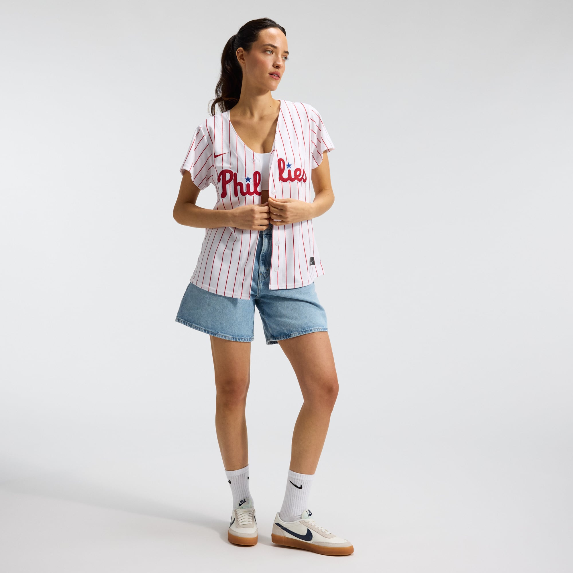 Philadelphia Phillies Women's Home Team Jersey - White - Image 4