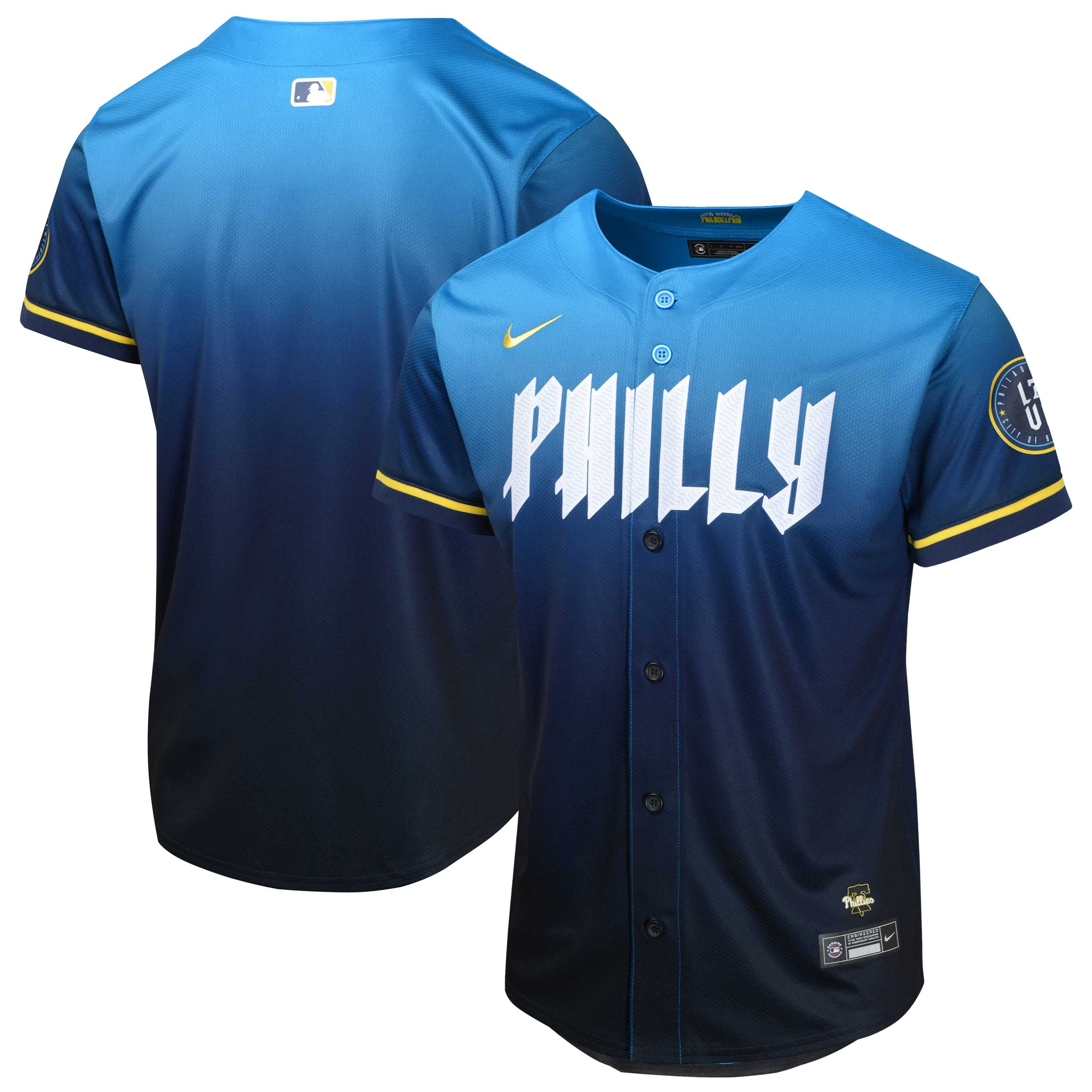 Philadelphia Phillies Youth 2024 City Connect Limited Jersey - Blue - Image 2