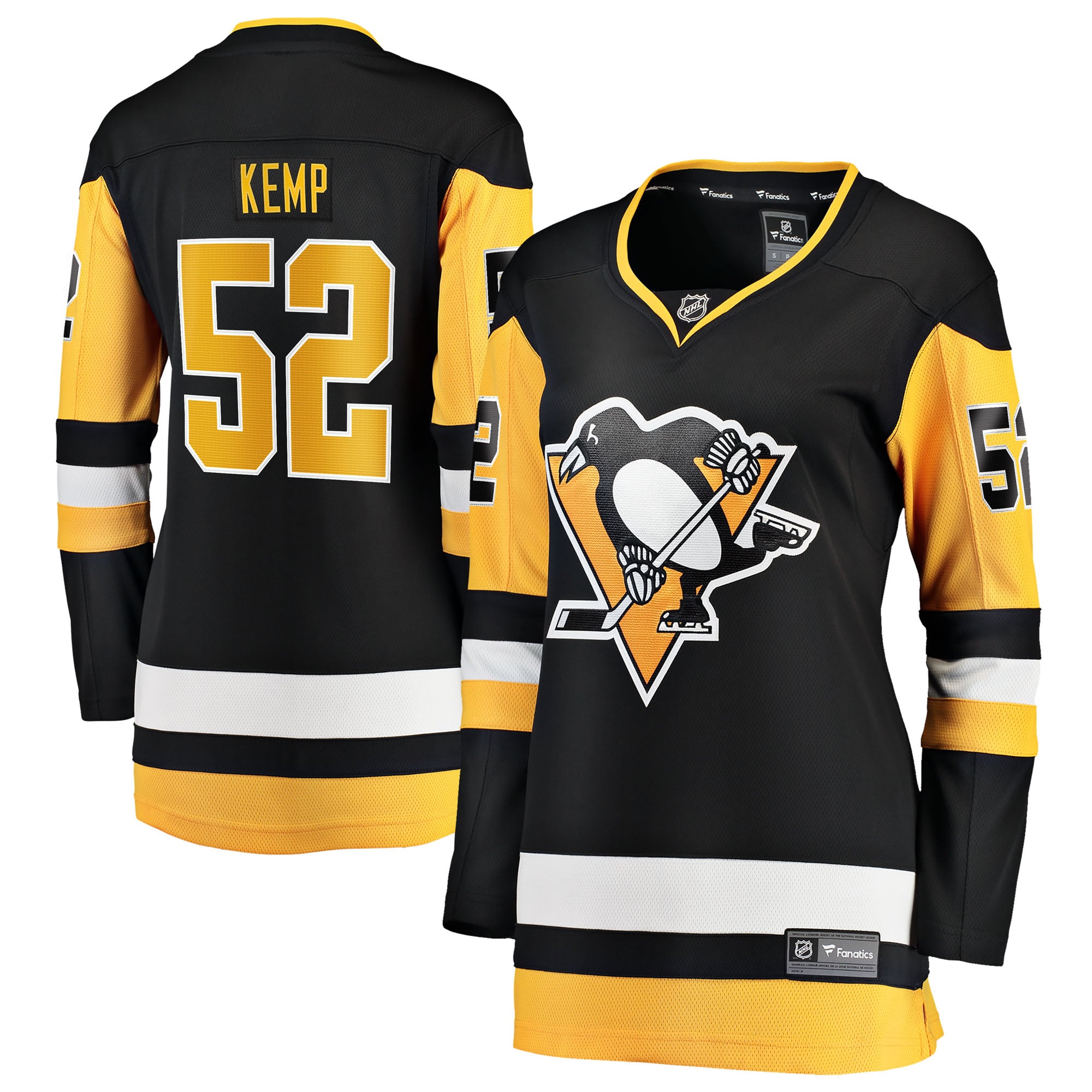 Philip Kemp Pittsburgh Penguins Women's Home Breakaway Jersey - Black