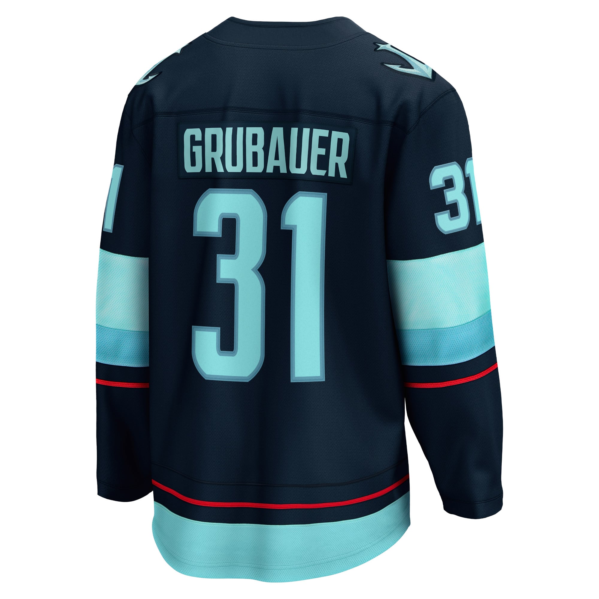 Philipp Grubauer Seattle Kraken Home Breakaway Player Jersey - Navy - Image 4