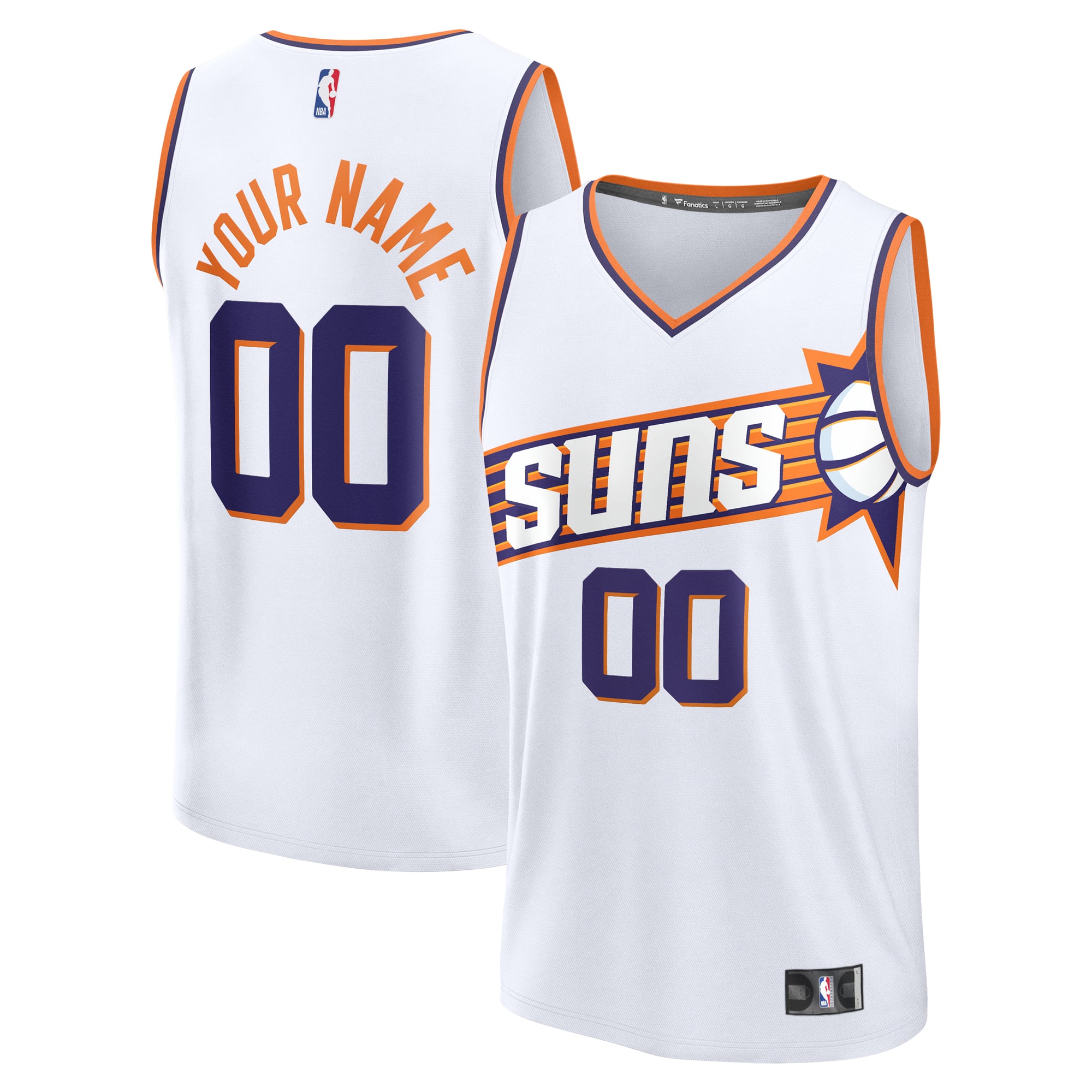 Phoenix Suns Youth Fast Break Custom Jersey - Statement Edition - White