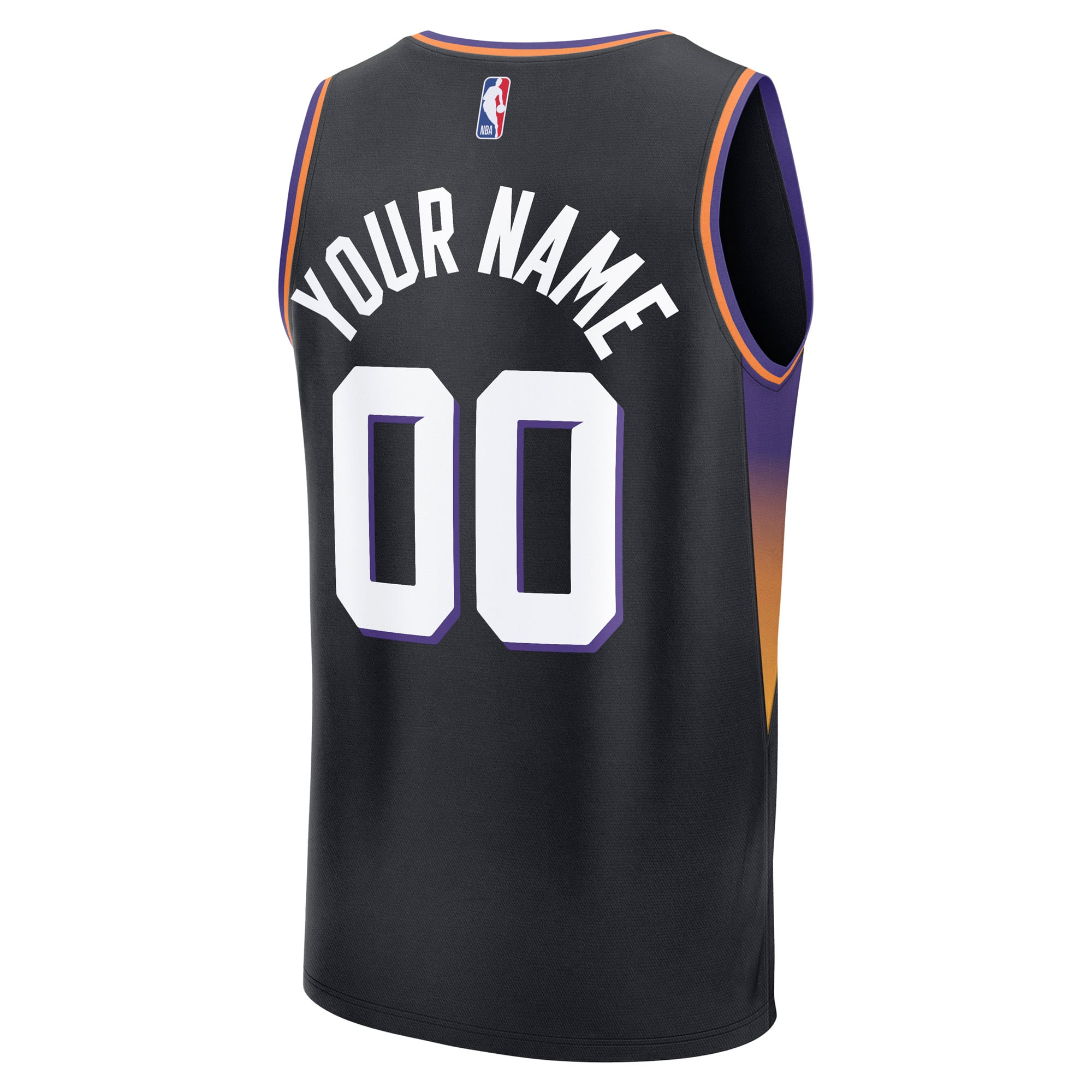 Phoenix Suns Youth Fast Break Custom Jersey - White - Association Edition - Black - Image 4