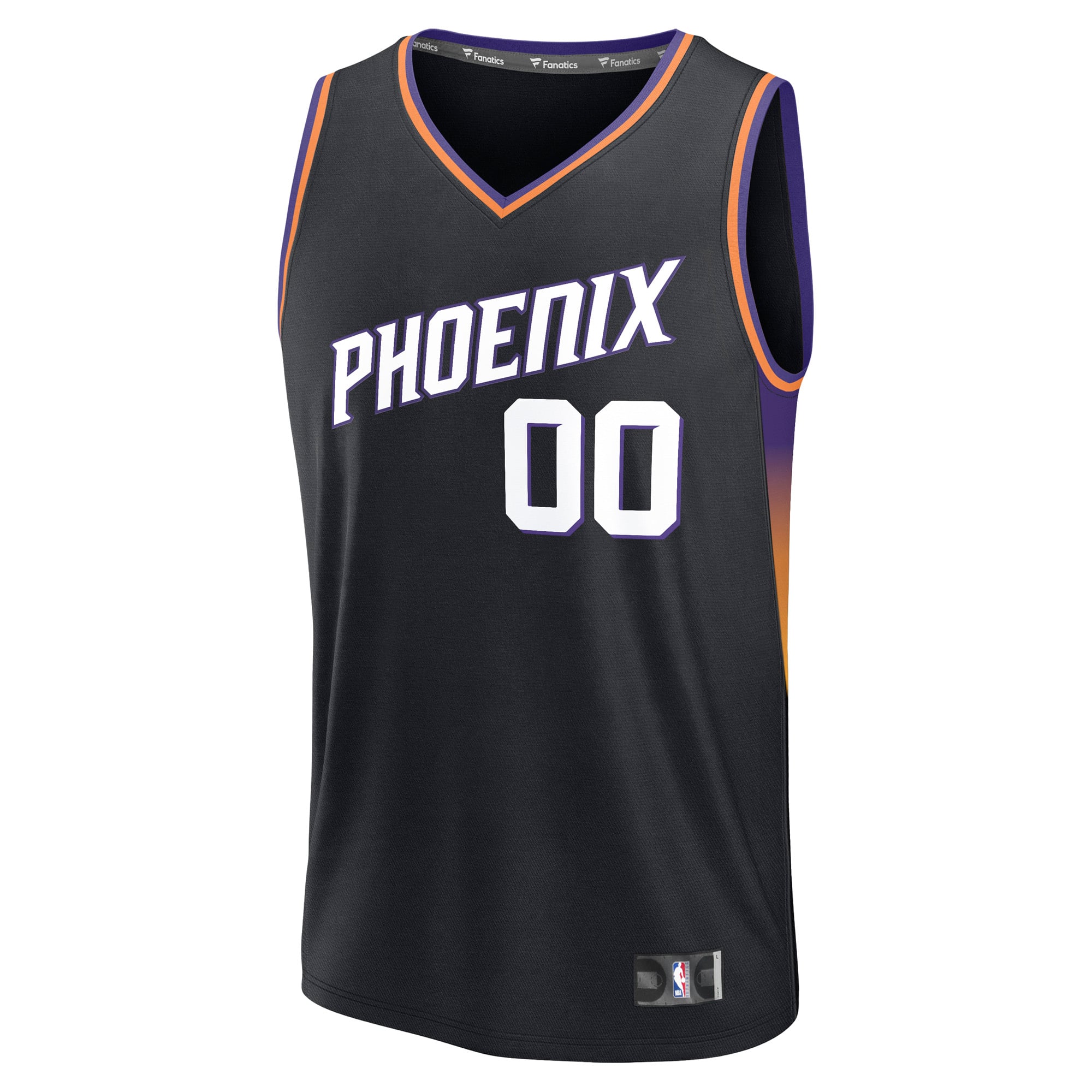 Phoenix Suns Youth Fast Break Custom Jersey - White - Association Edition - Black - Image 3