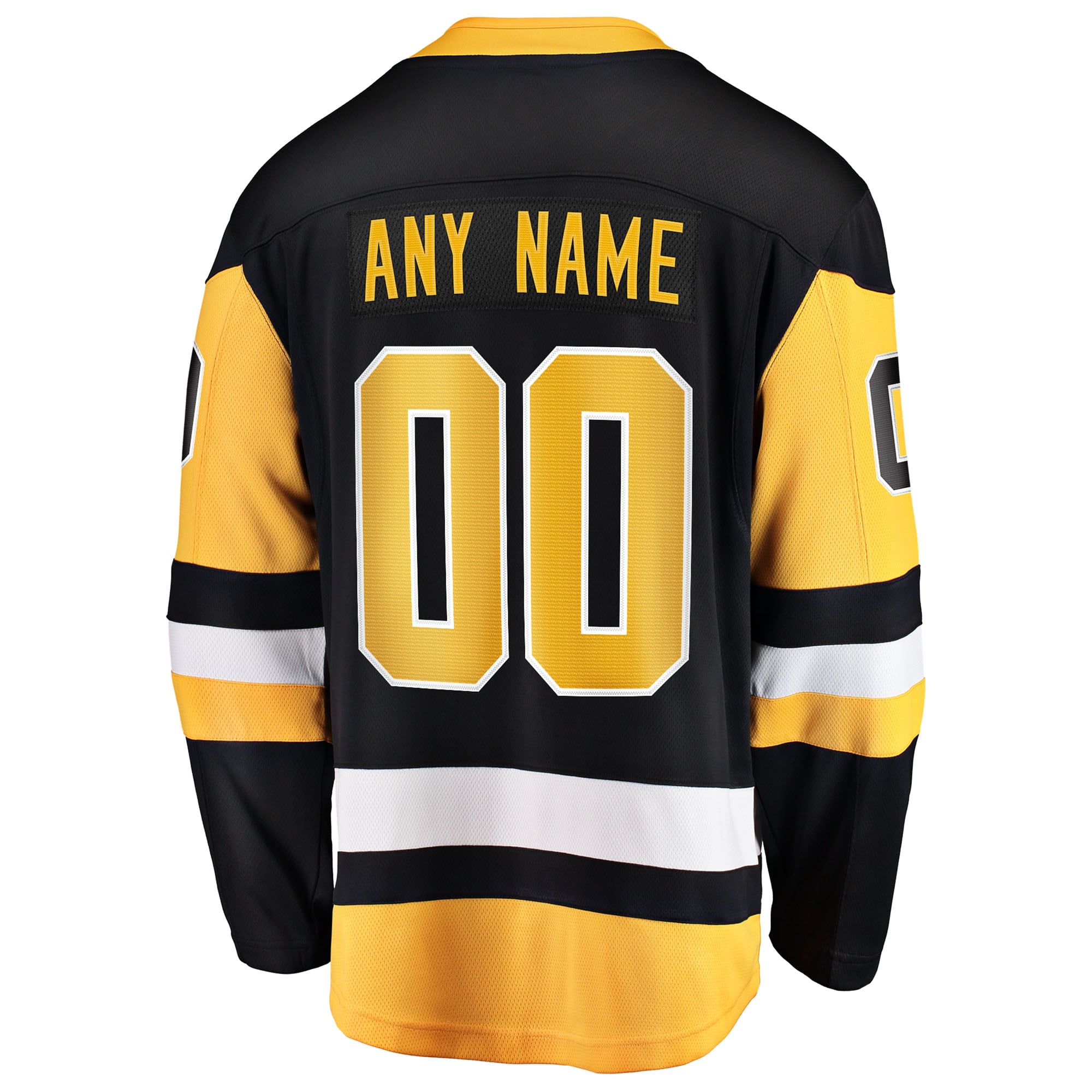 Pittsburgh Penguins Away Breakaway Custom Jersey - Black - Image 4