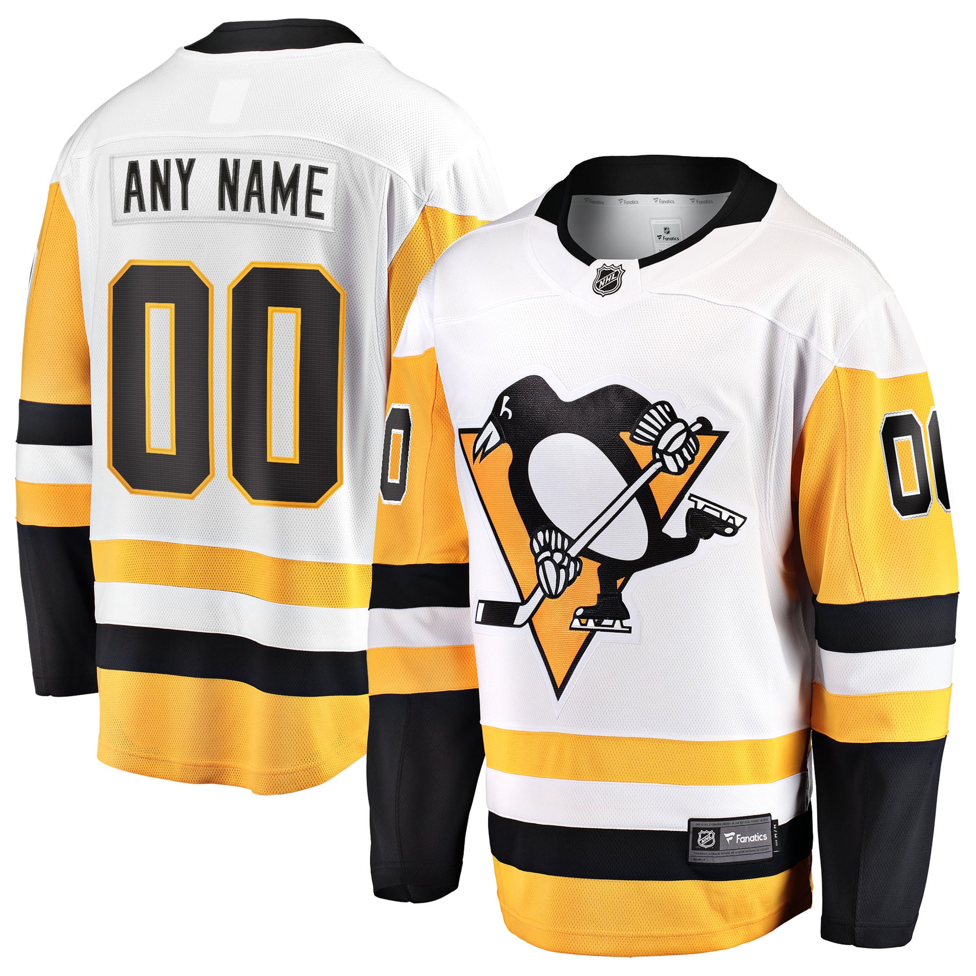 Pittsburgh Penguins Away Breakaway Custom Jersey - White - Image 2