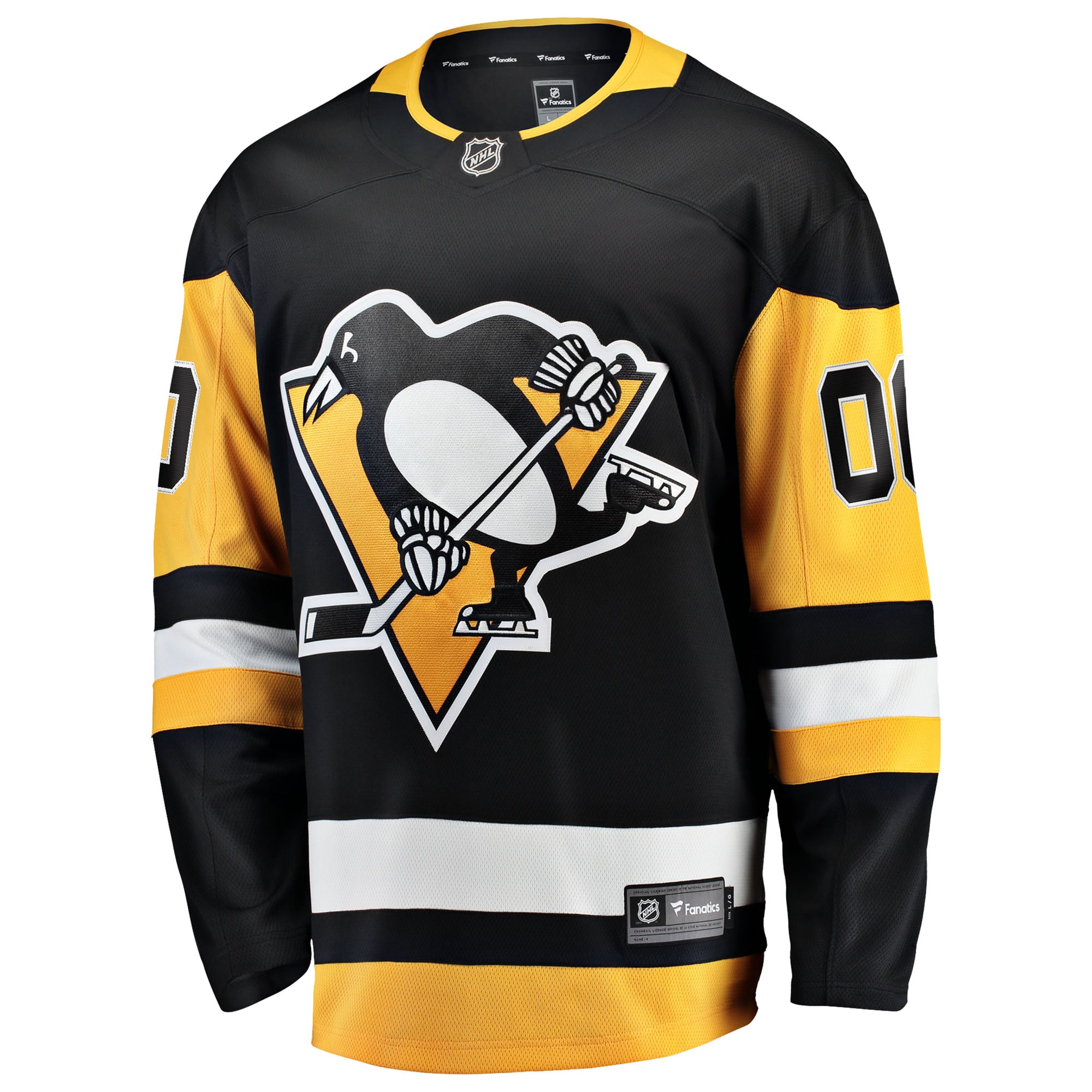 Pittsburgh Penguins Home Breakaway Custom Jersey - Black - Image 3