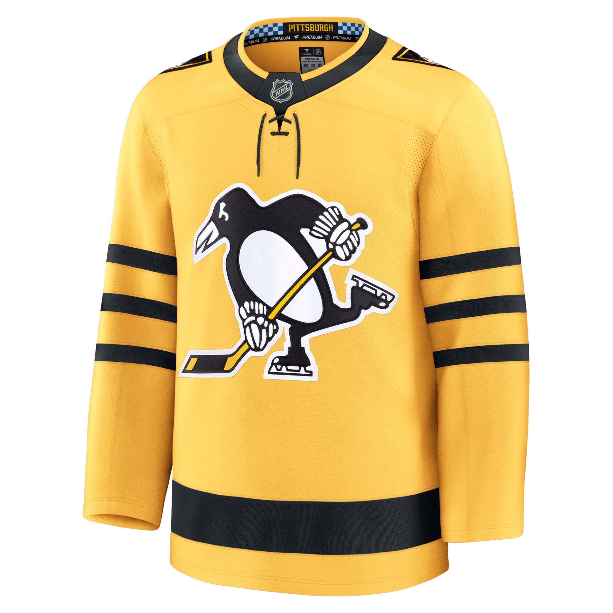 Pittsburgh Penguins Home Premium Jersey - Gold - Image 3