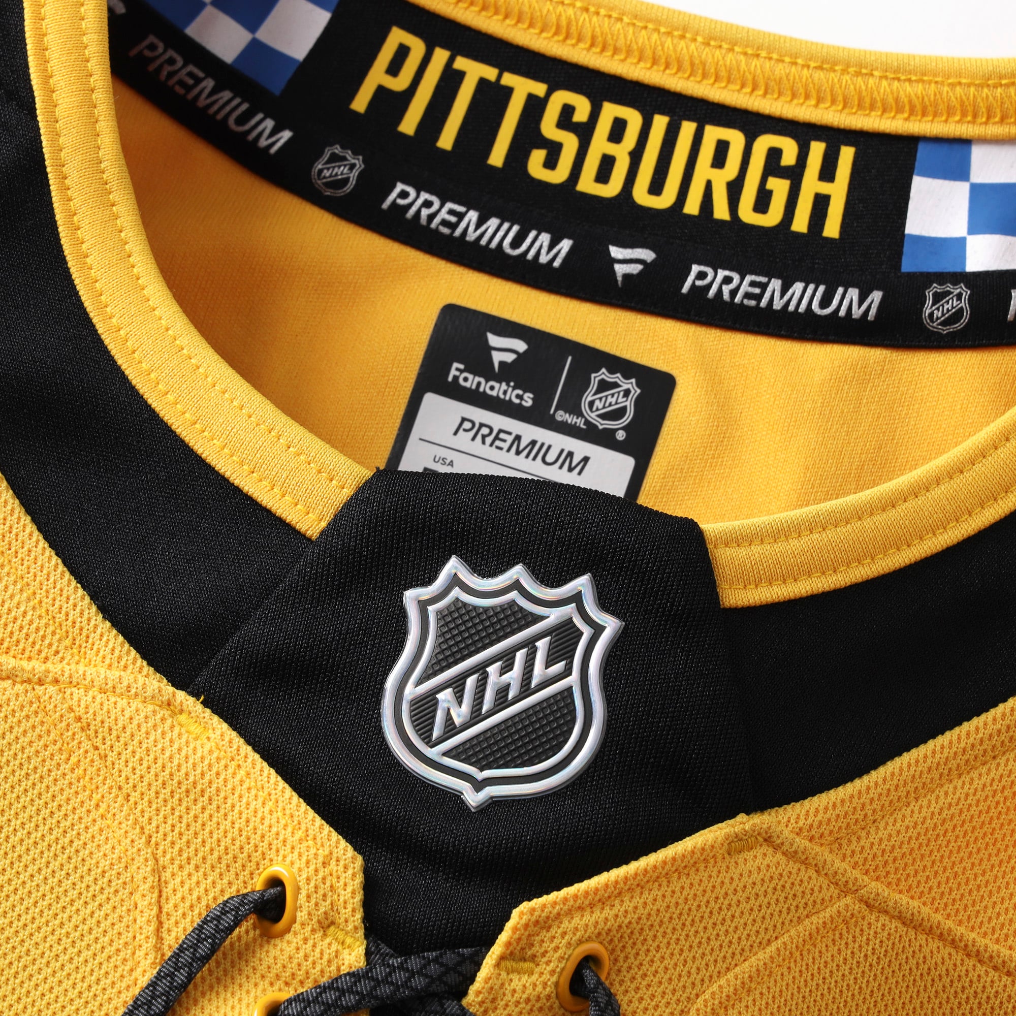 Pittsburgh Penguins Home Premium Jersey - Gold - Image 5