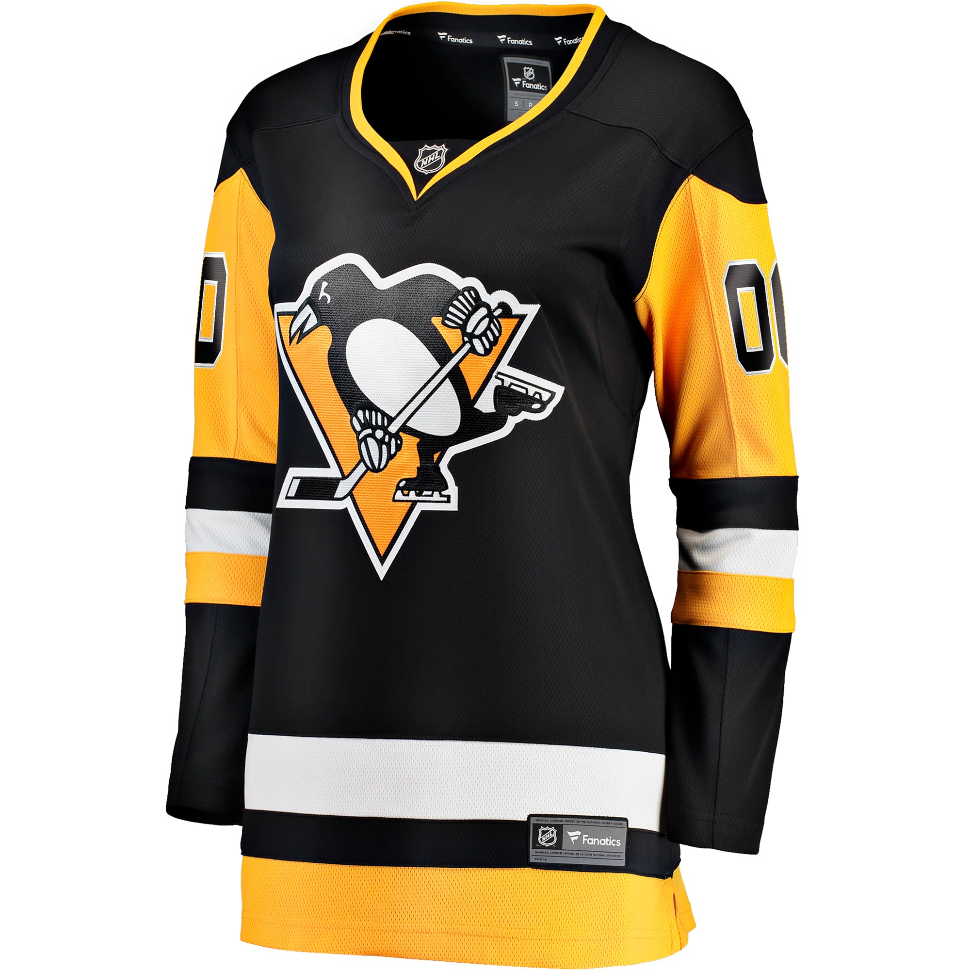 Pittsburgh Penguins Women's Home Breakaway Custom Jersey - Black - Image 3