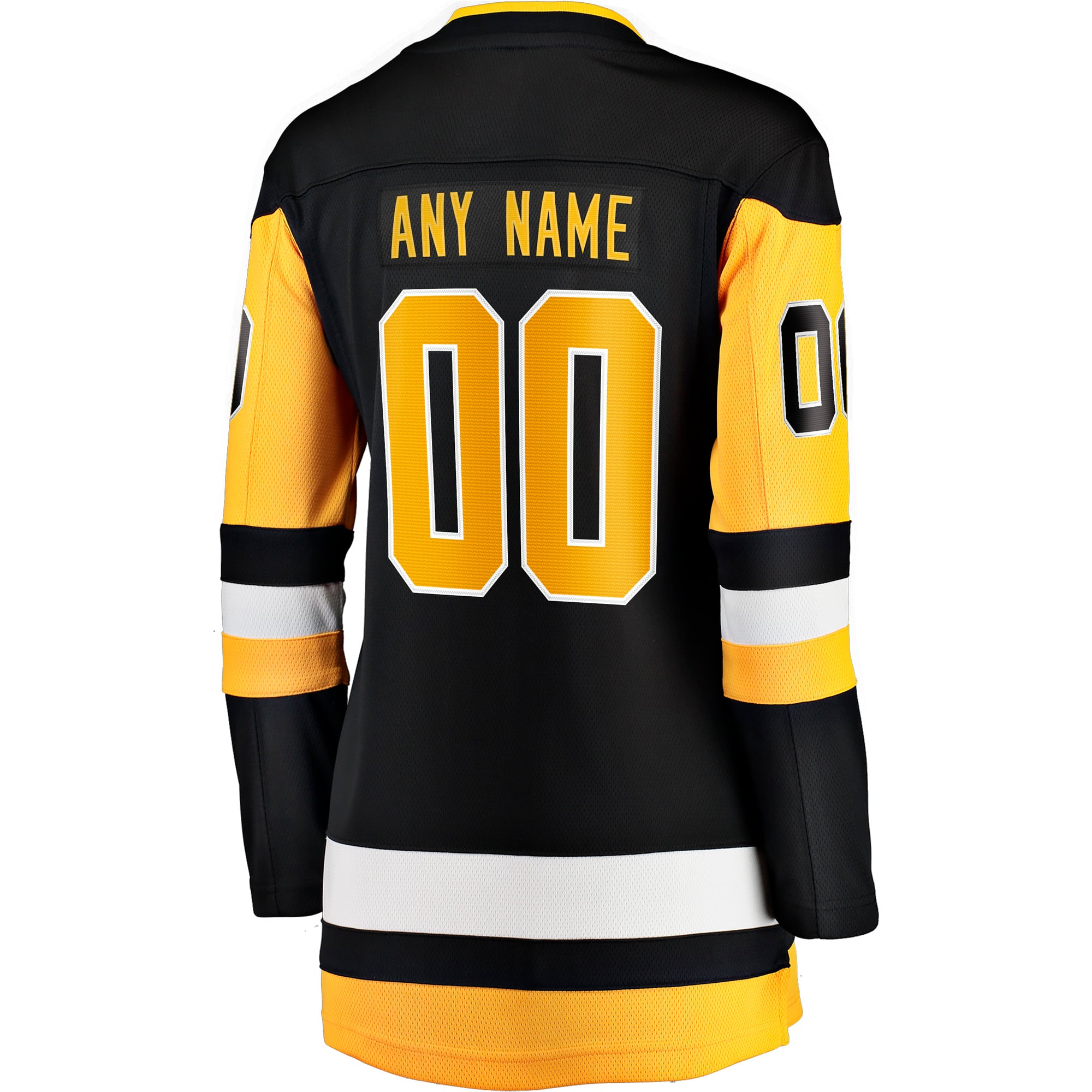 Pittsburgh Penguins Women's Home Breakaway Custom Jersey - Black - Image 4
