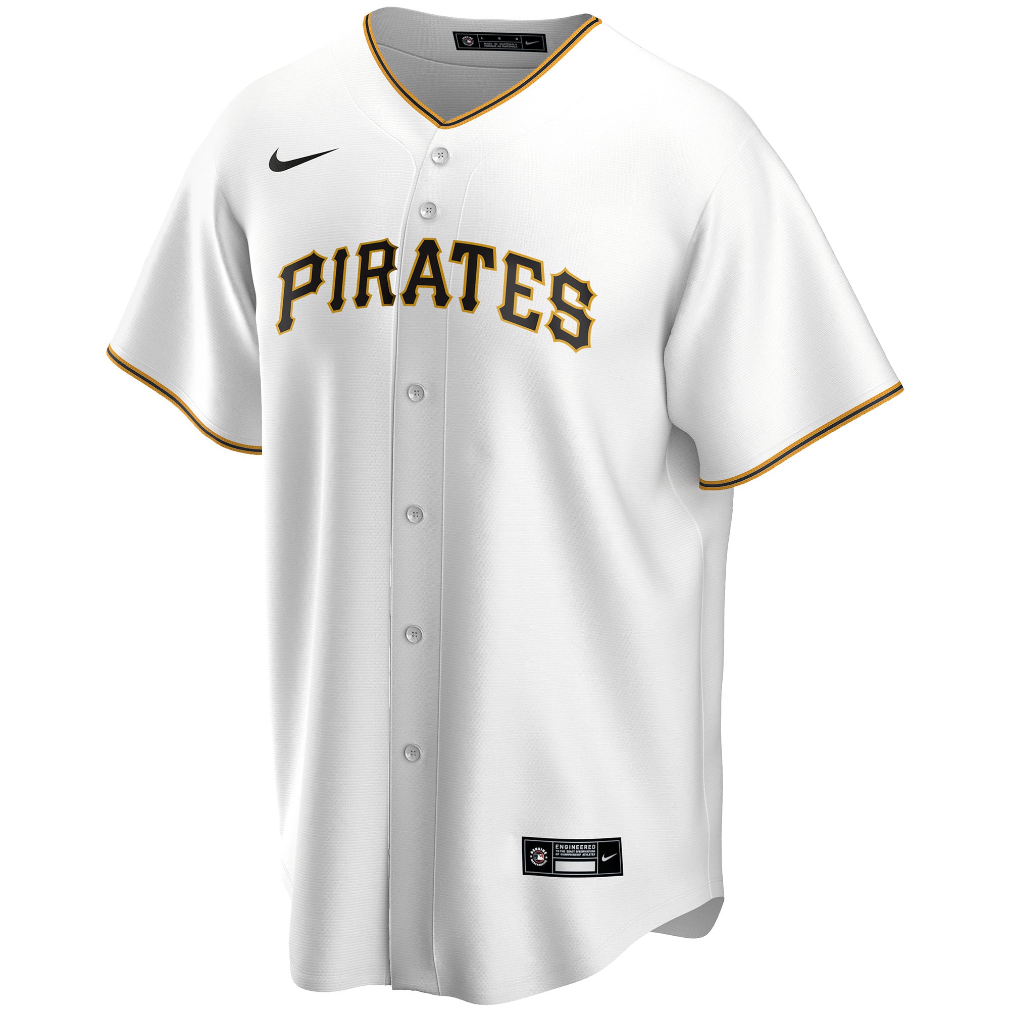 Pittsburgh Pirates Home Custom Jersey - White - Image 3