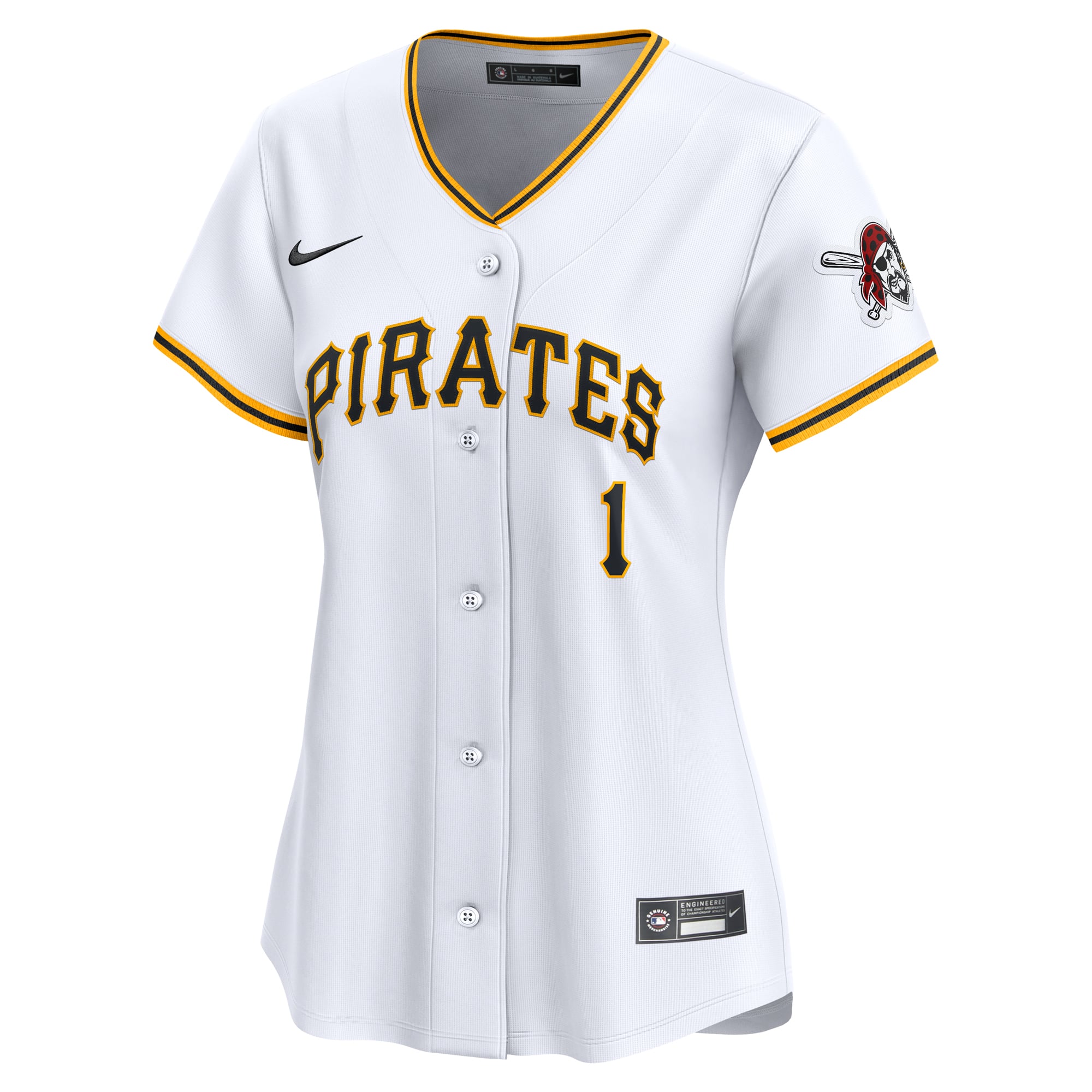Pittsburgh Pirates Women's #1 Mom Home Limited Jersey - White - Image 3