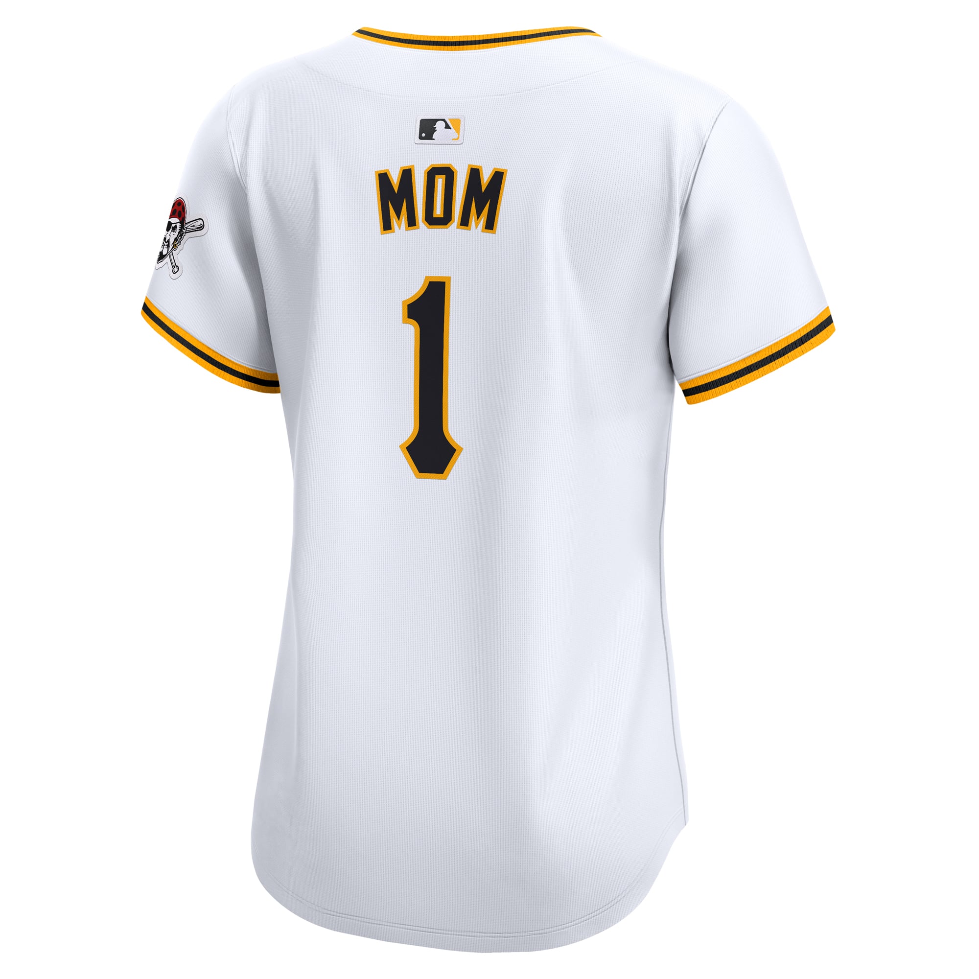 Pittsburgh Pirates Women's #1 Mom Home Limited Jersey - White - Image 4