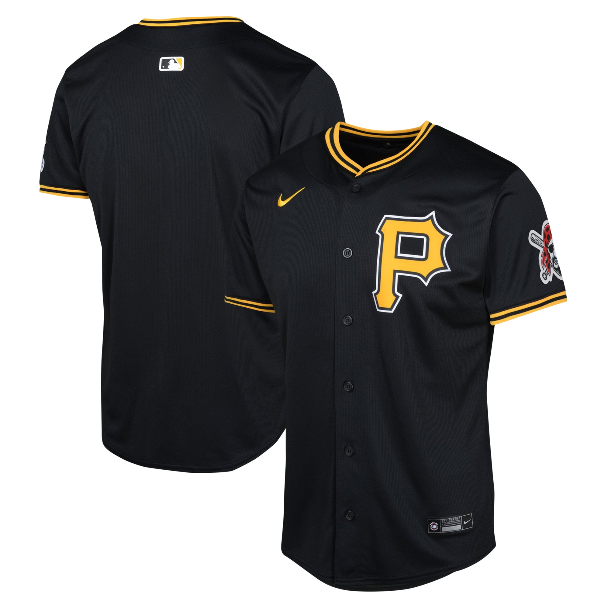 Pittsburgh Pirates Youth Alternate Limited Jersey - Black - Image 2