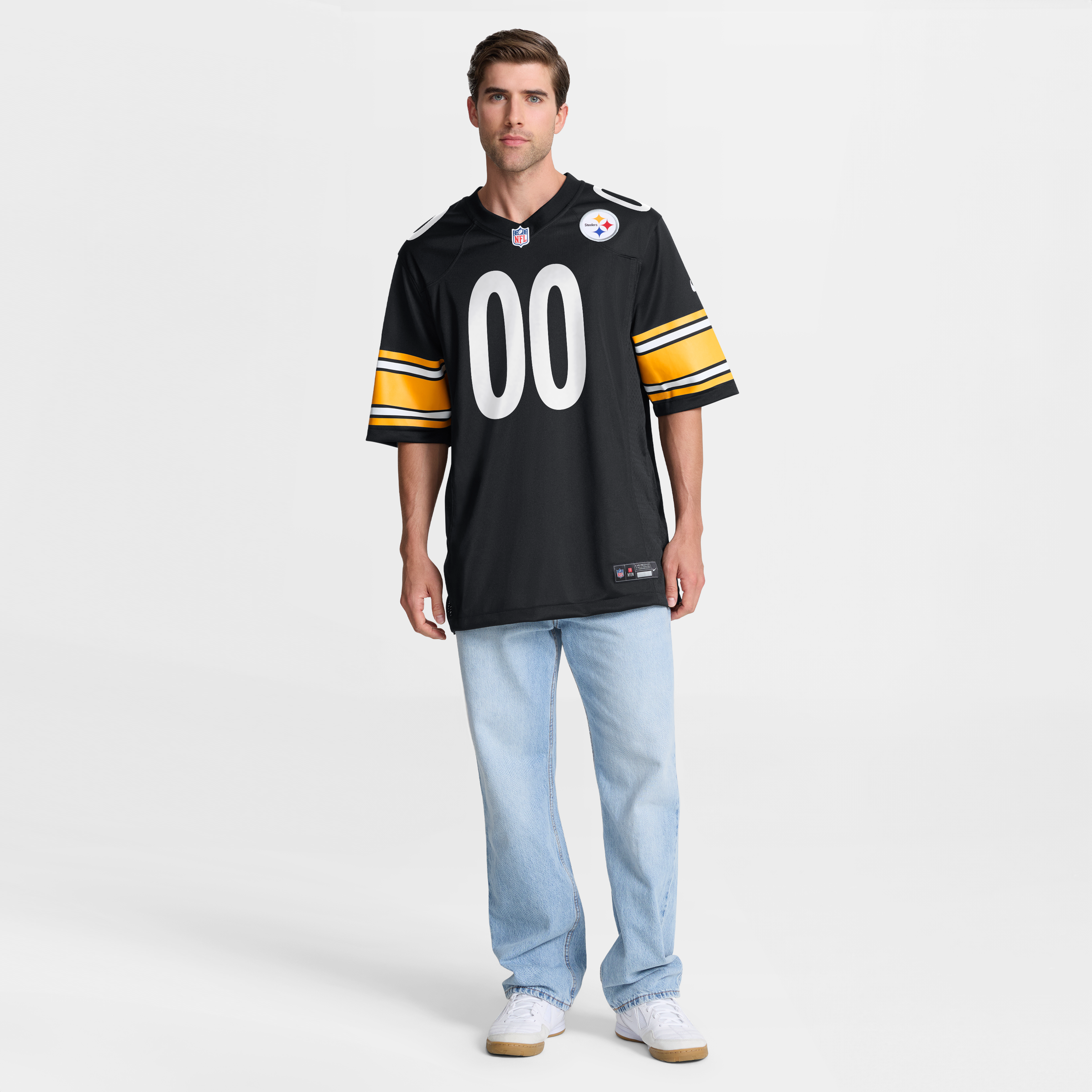 Pittsburgh Steelers Custom Game Jersey - Black - Image 8