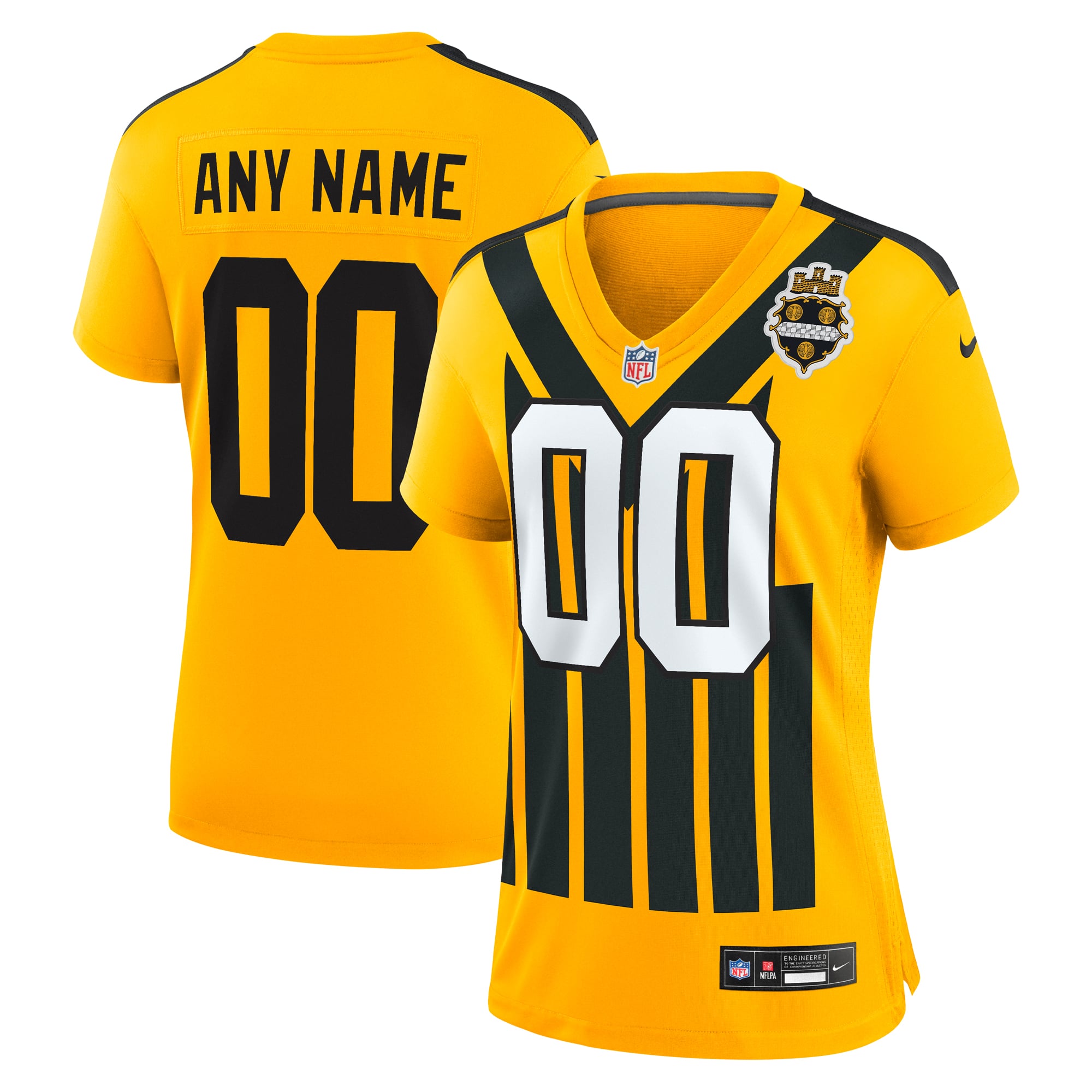 Pittsburgh Steelers Women's Custom Game Jersey - Gold