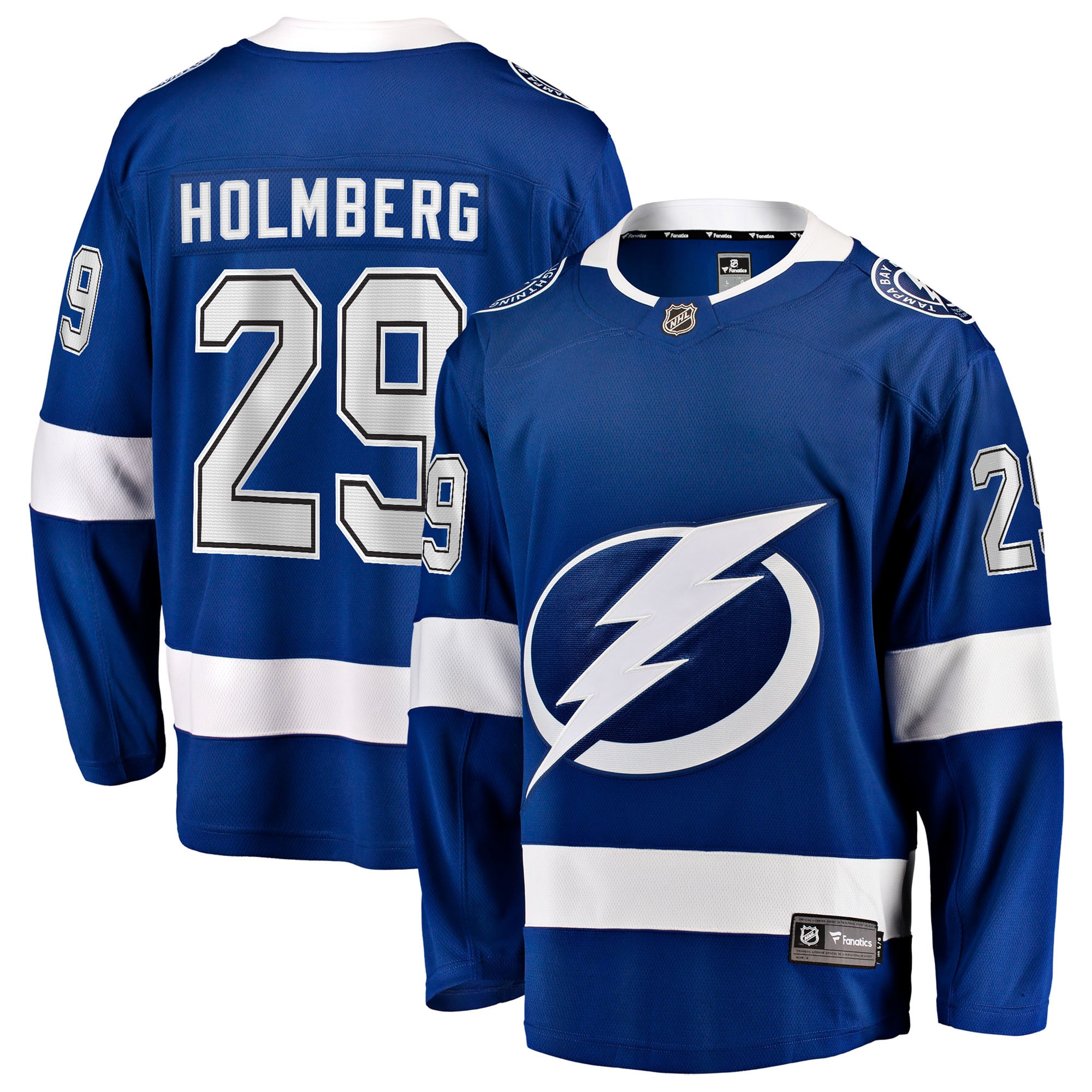 Pontus Holmberg Tampa Bay Lightning Home Breakaway Jersey - Blue - Image 2