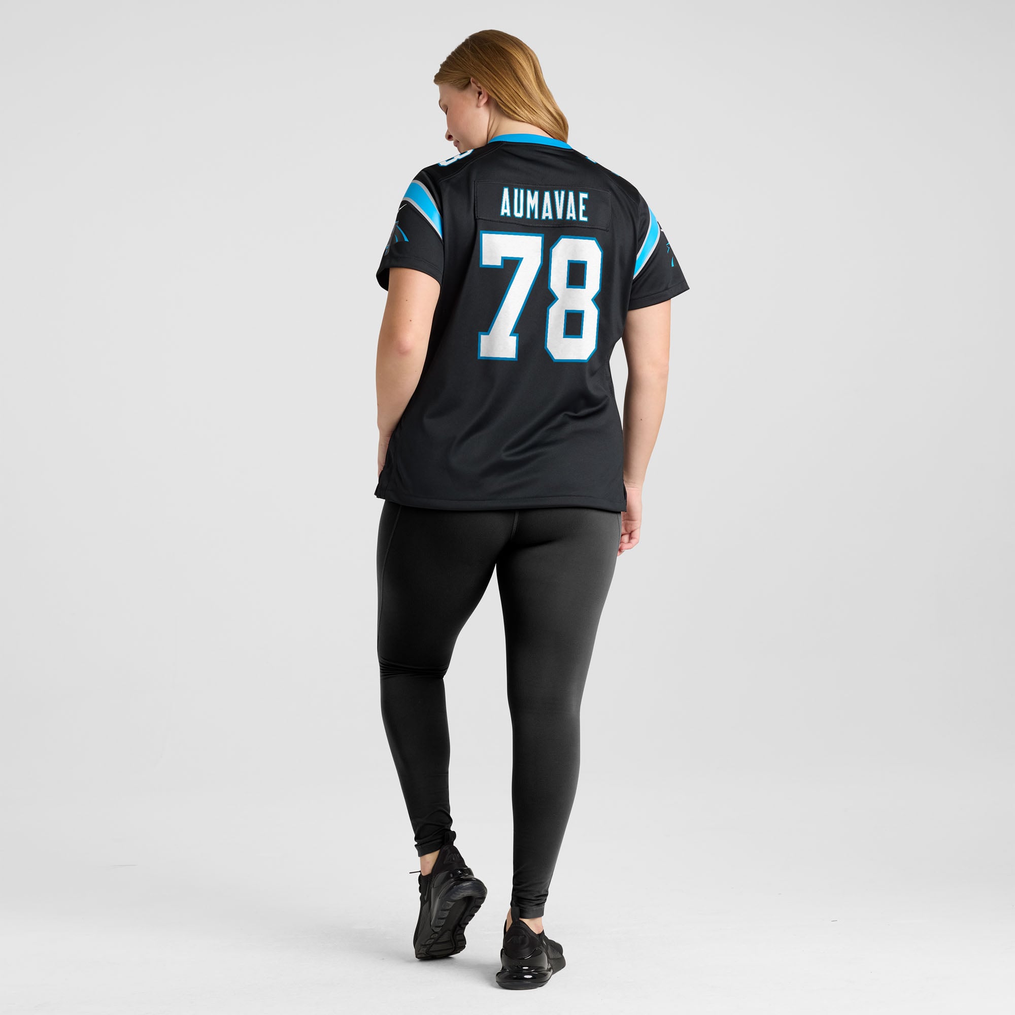 Popo Aumavae Carolina Panthers Women's Team Game Jersey - Black - Image 8