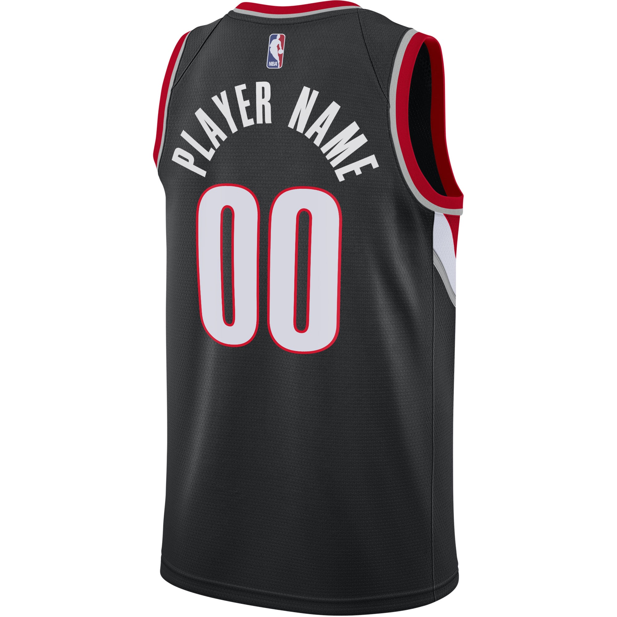 Portland Trail Blazers 2020/21 Swingman Custom Jersey - Association Edition - Black - Image 4