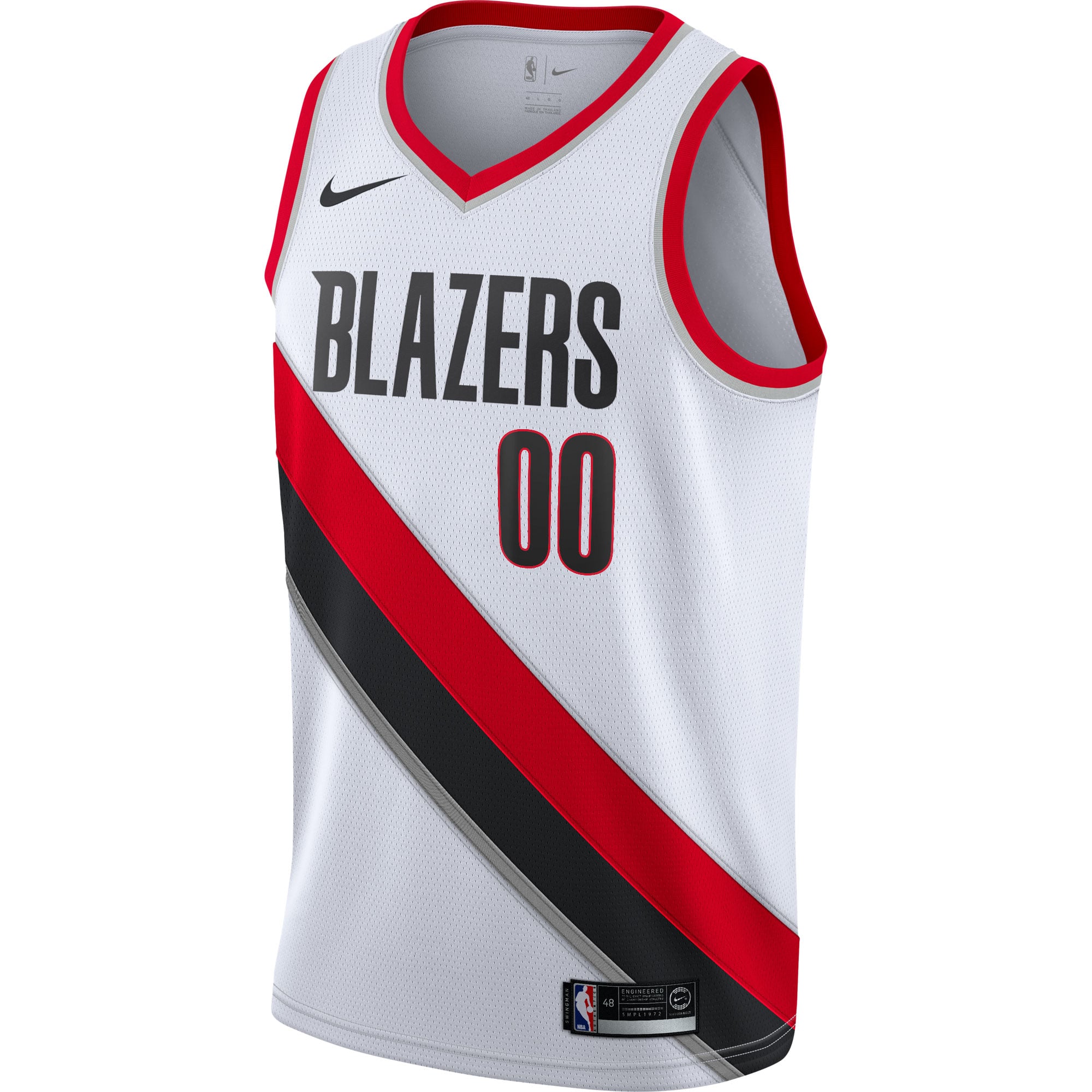 Portland Trail Blazers 2020/21 Swingman Custom Jersey - Association Edition - White - Image 3