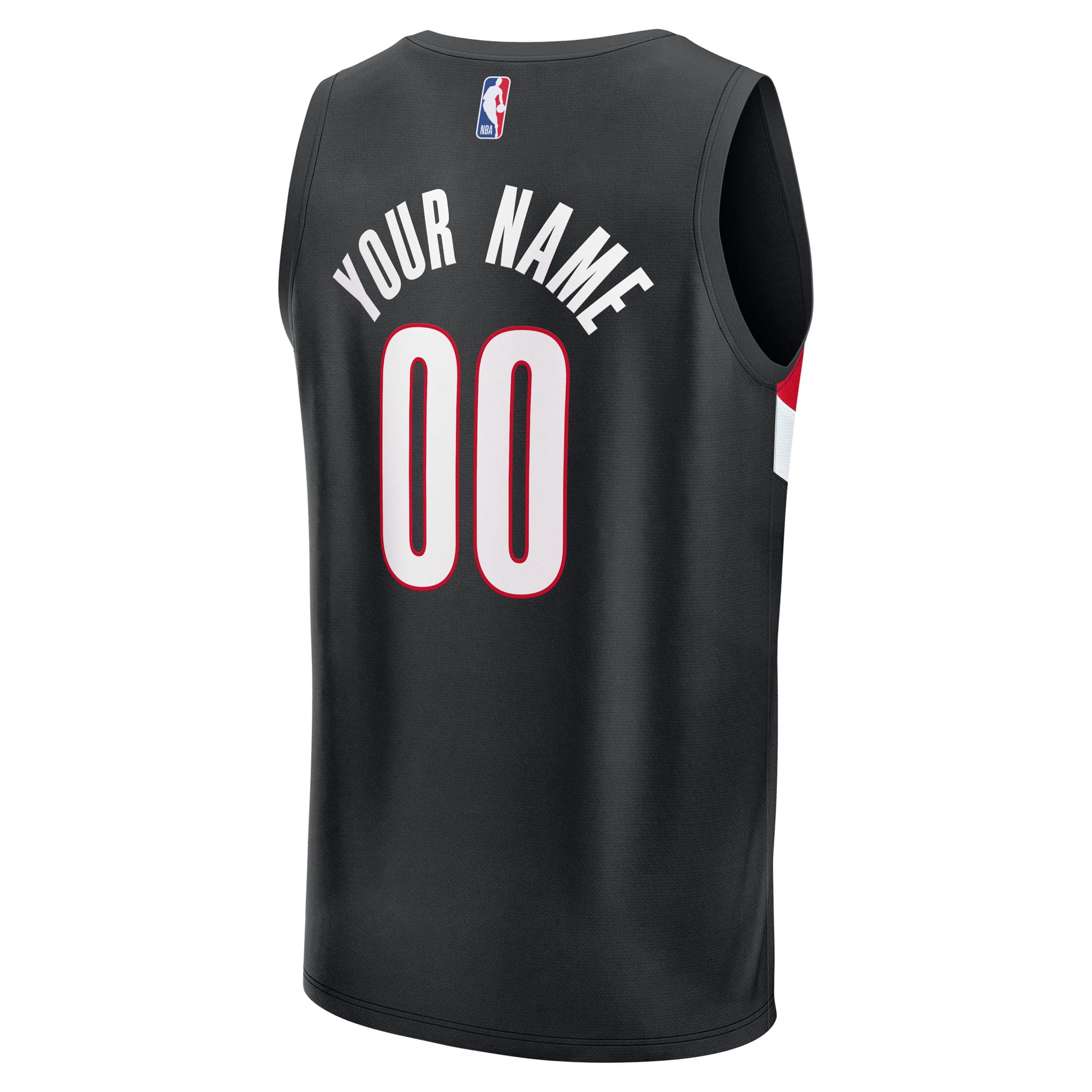 Portland Trail Blazers Fast Break Custom Jersey - Association Edition - Black - Image 4