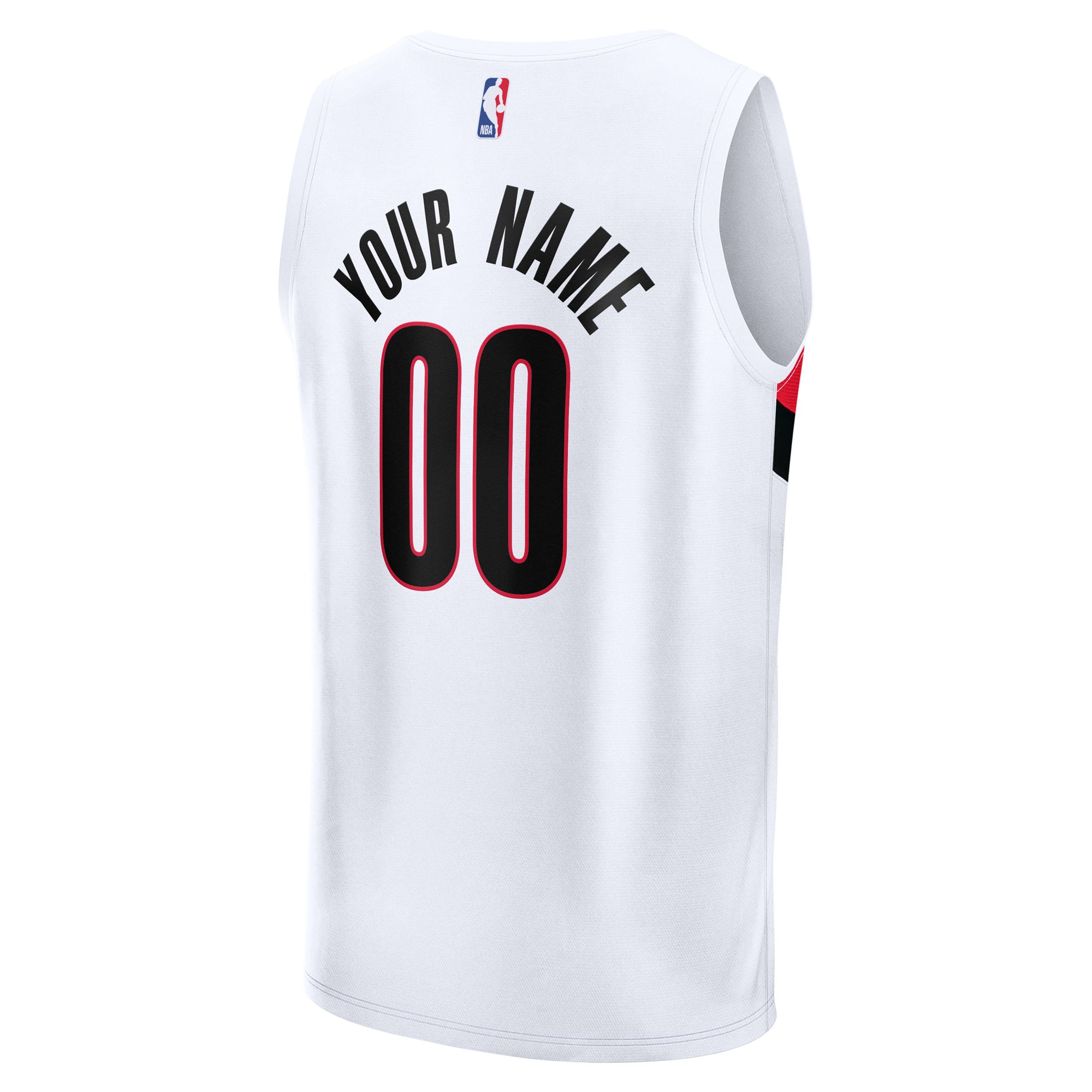 Portland Trail Blazers Fast Break Custom Jersey - Association Edition - White - Image 4