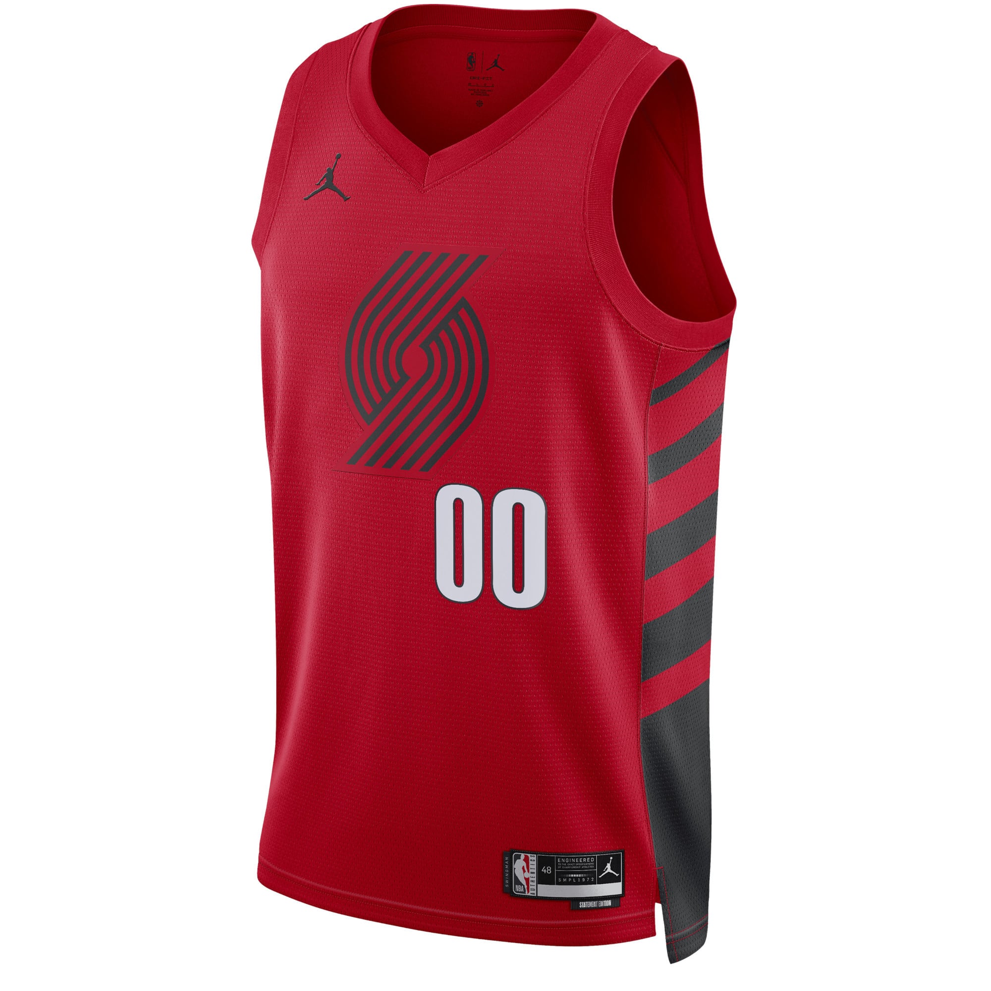 Portland Trail Blazers Jordan Brand Unisex 2022/23 Swingman Custom Jersey - Statement Edition - Red - Image 3
