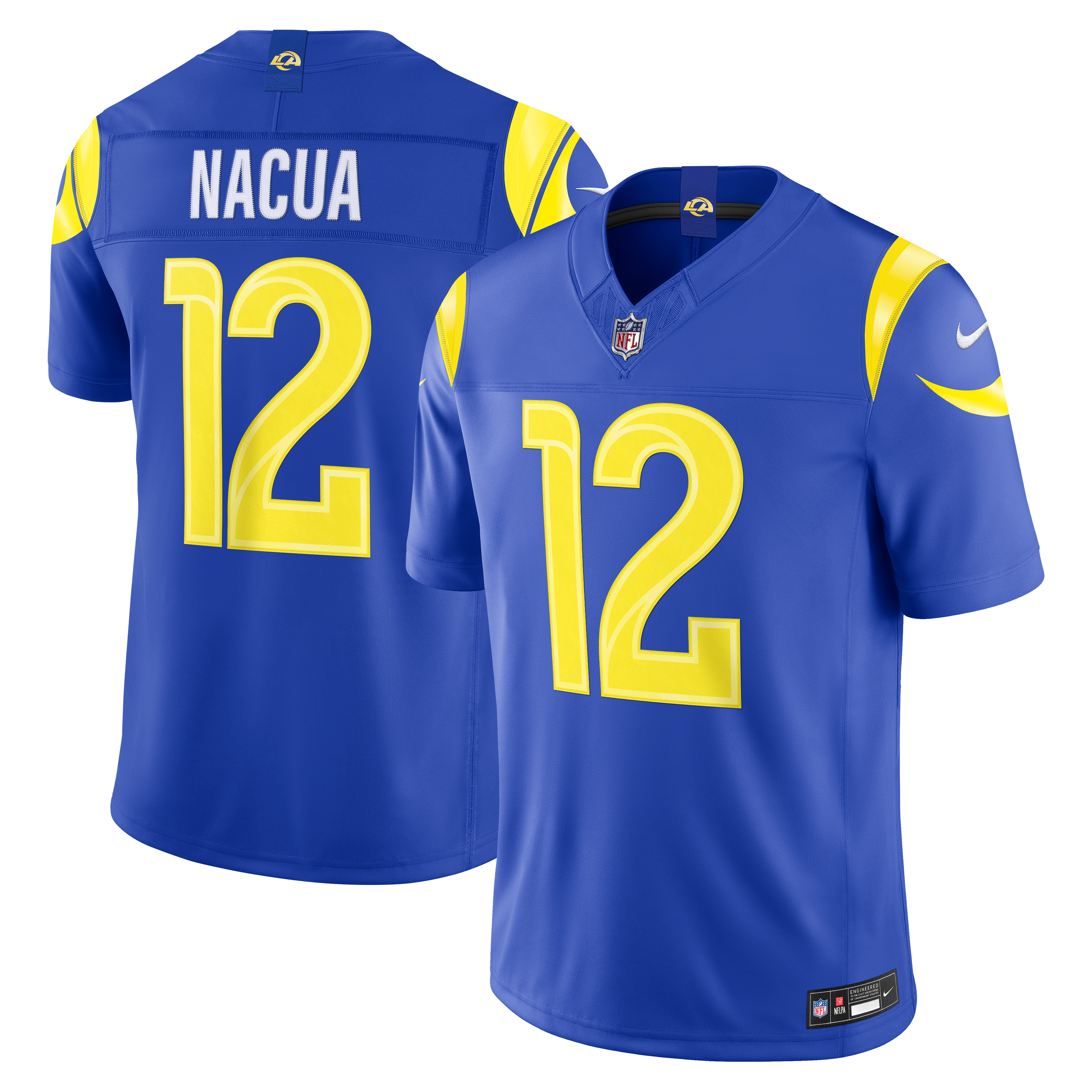 Puka Nacua Los Angeles Rams Team Vapor F.U.S.E. Stitched Limited Jersey - Royal