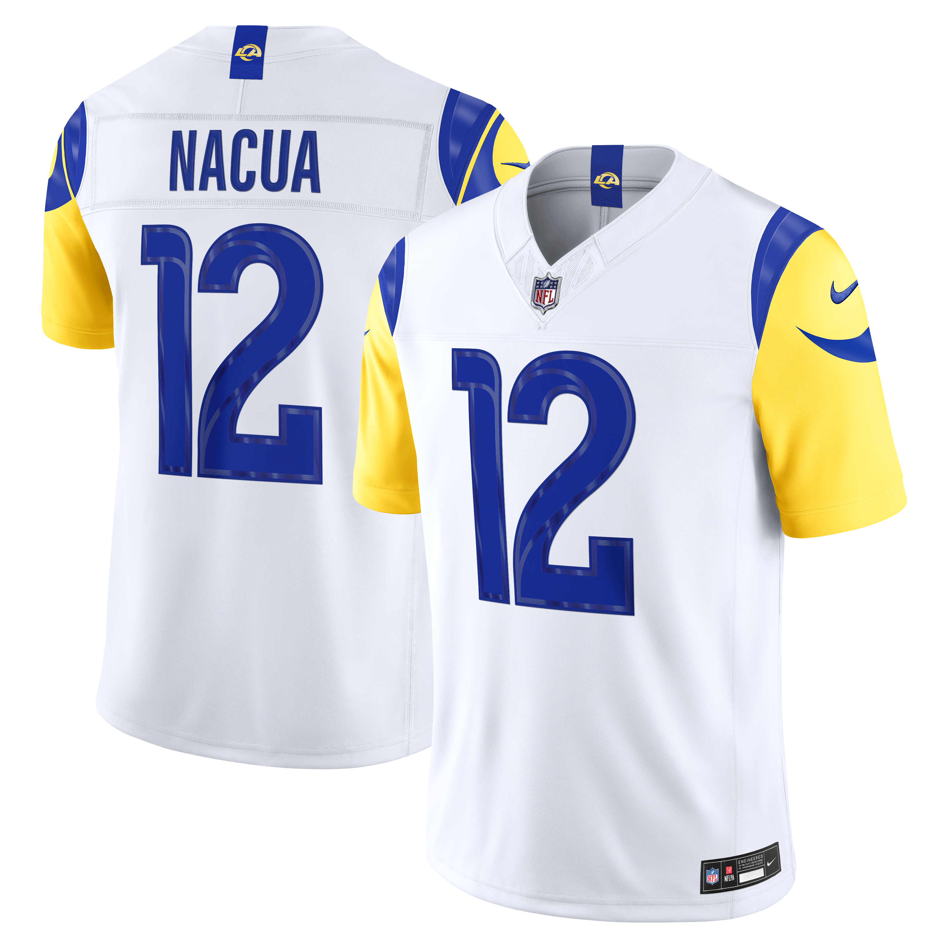 Puka Nacua Los Angeles Rams Team Vapor F.U.S.E. Stitched Limited Jersey - White