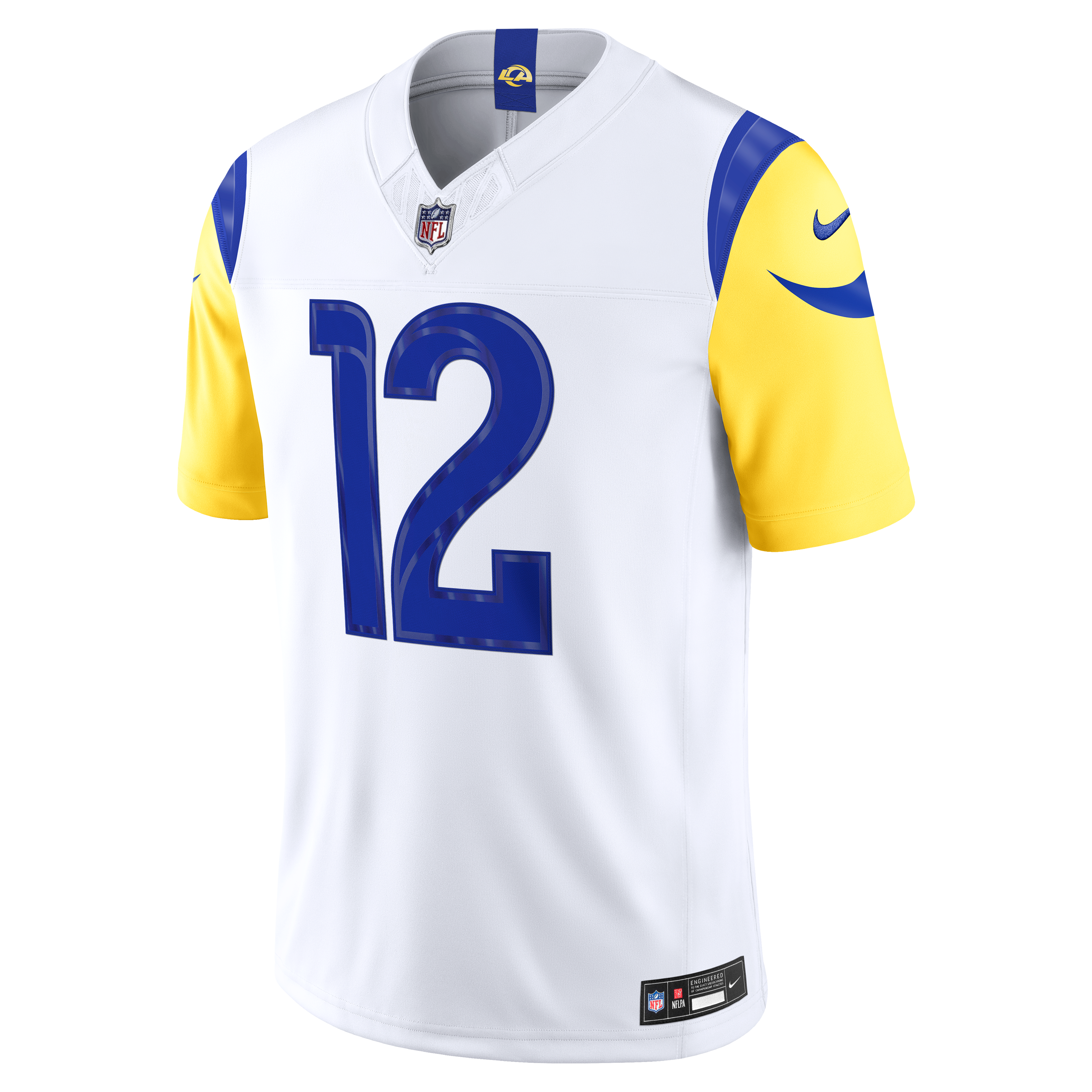 Puka Nacua Los Angeles Rams Vapor F.U.S.E. Stitched Limited Jersey - White - Image 3