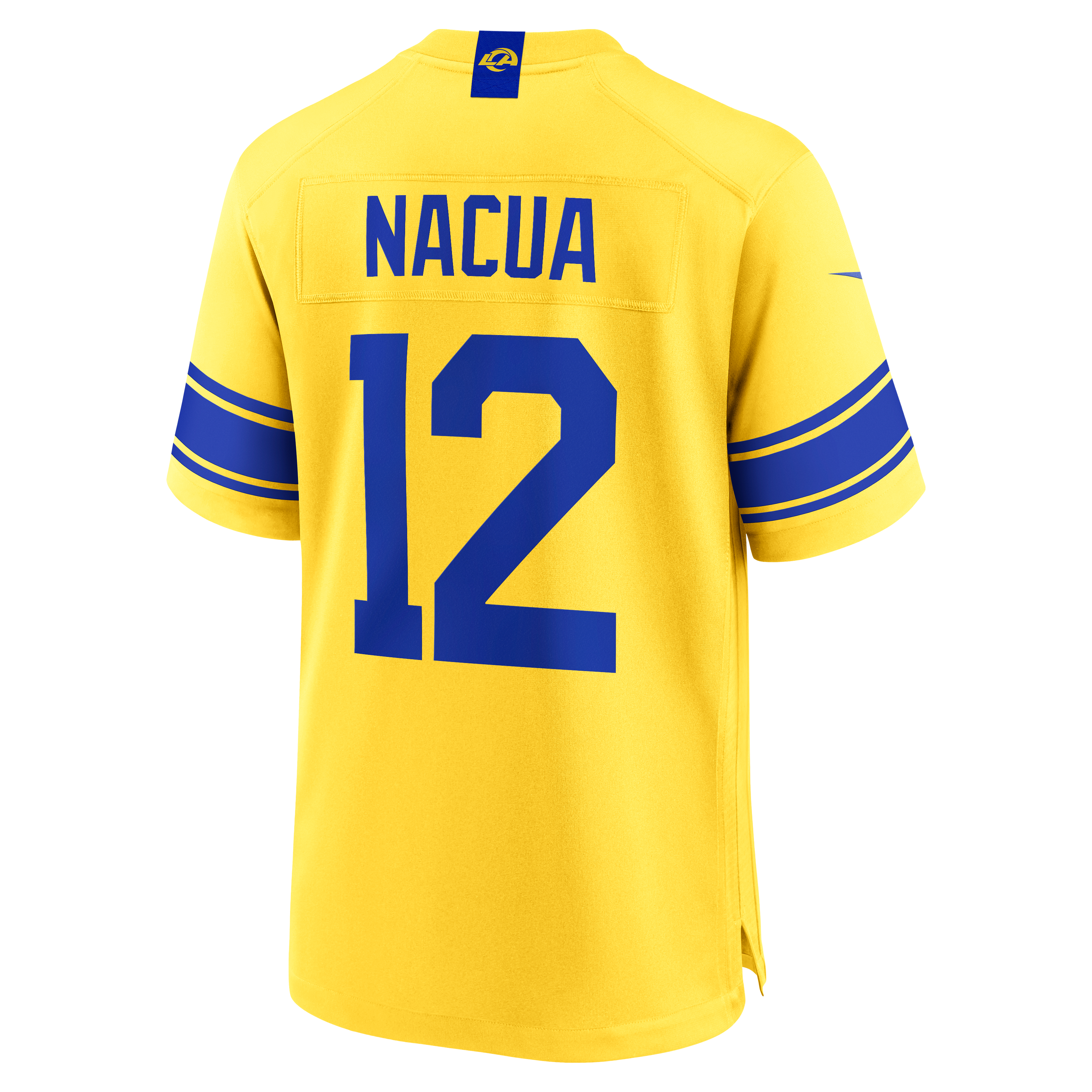Puka Nacua Los Angeles Rams White Game Player Jersey - Gold - Image 4