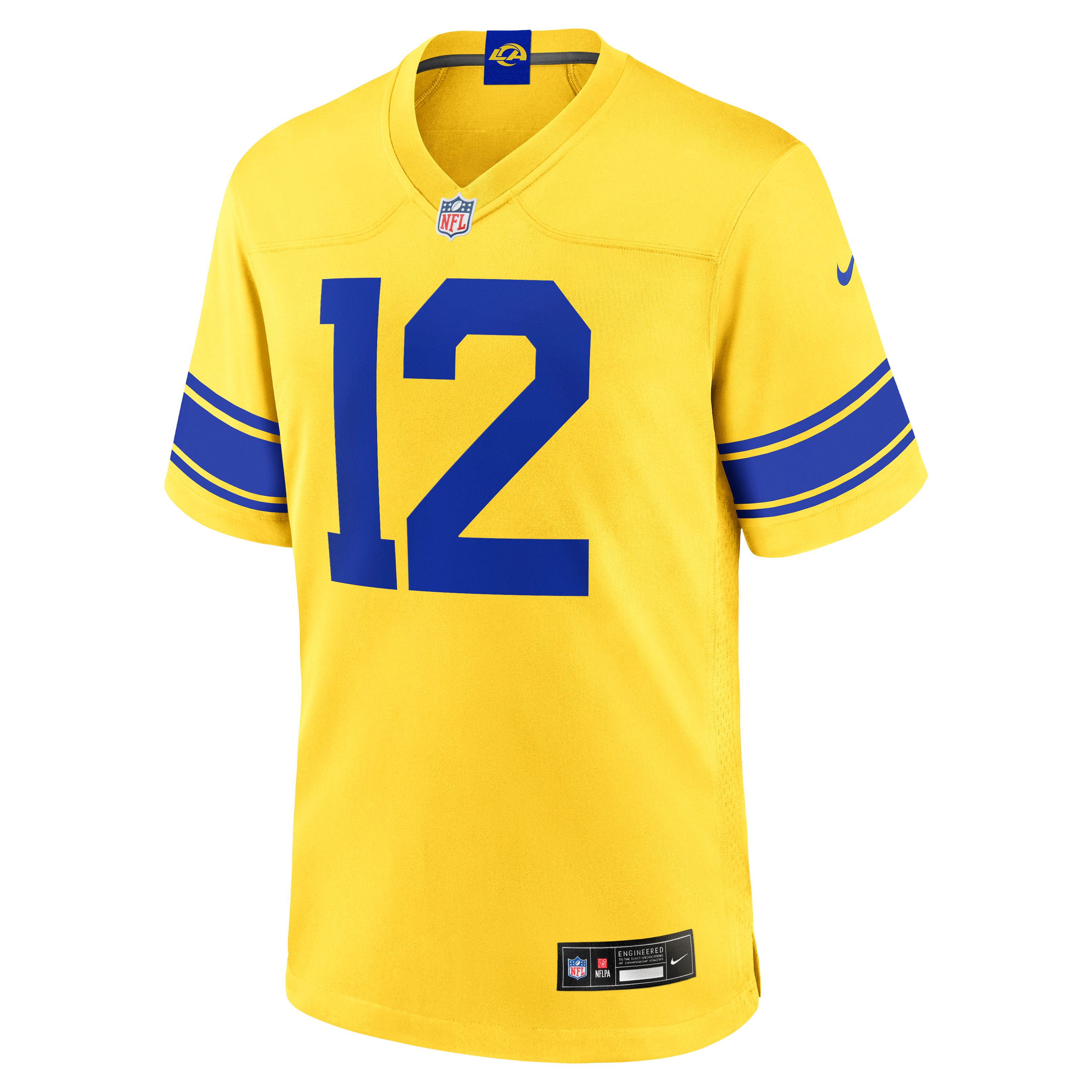 Puka Nacua Los Angeles Rams White Game Player Jersey - Gold - Image 3