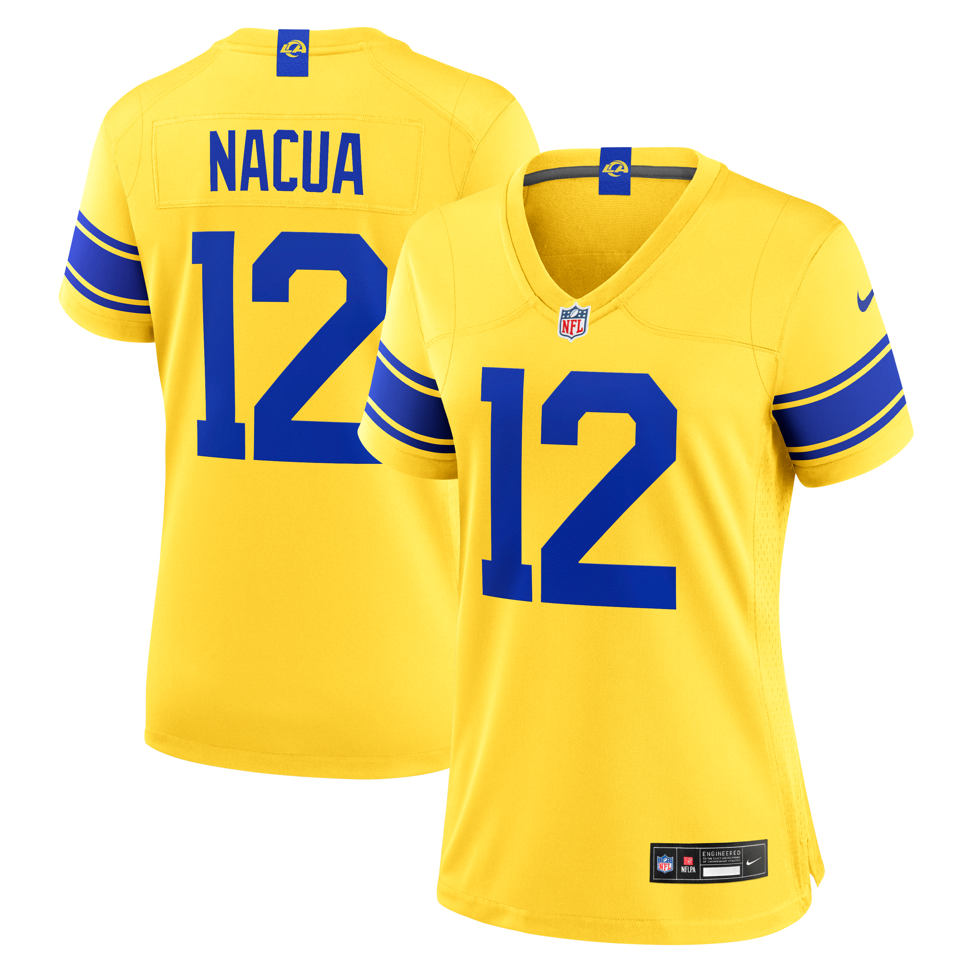 Puka Nacua Los Angeles Rams Women's Game Jersey - Gold - Image 2