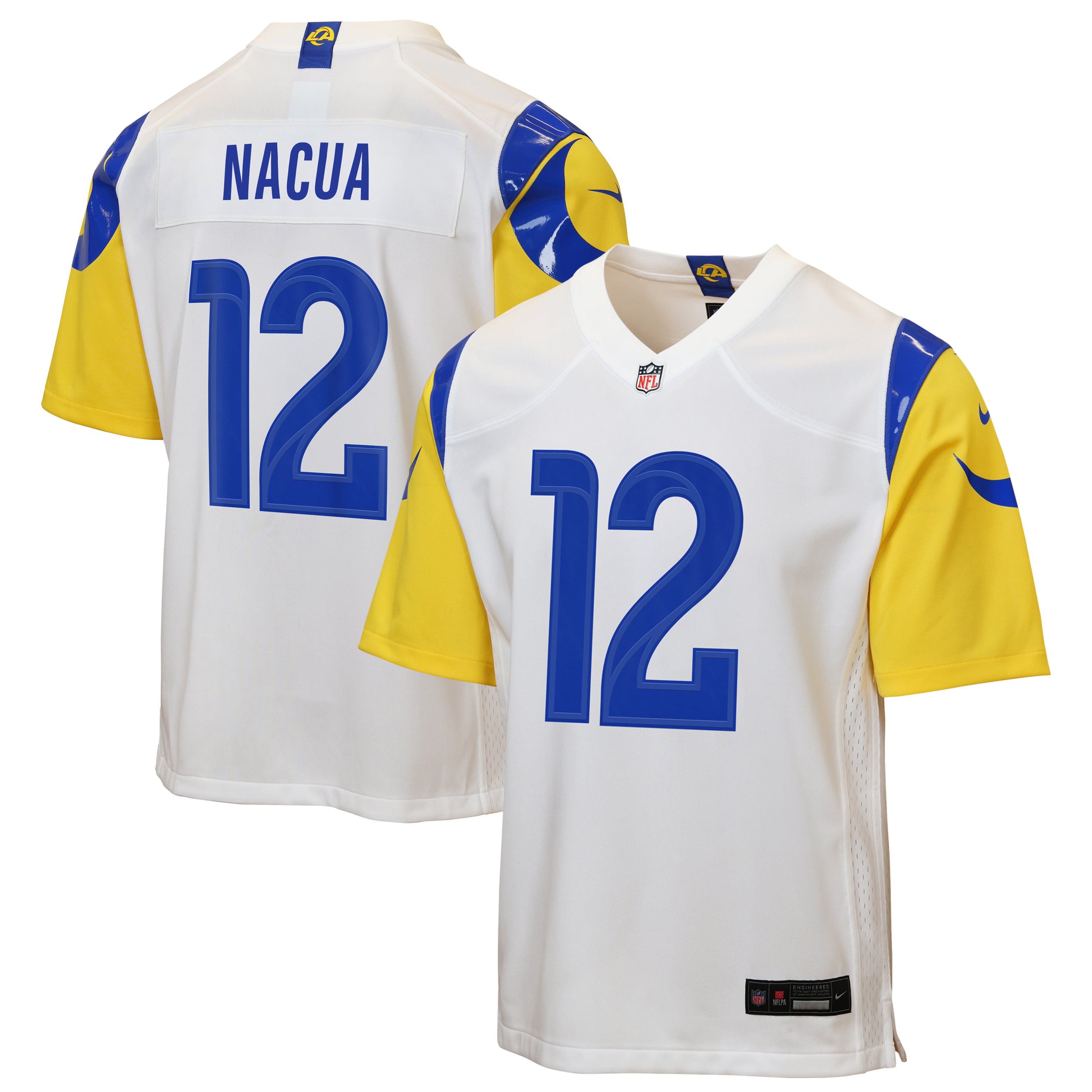 Puka Nacua Los Angeles Rams Youth Classic Sol Game Jersey - White