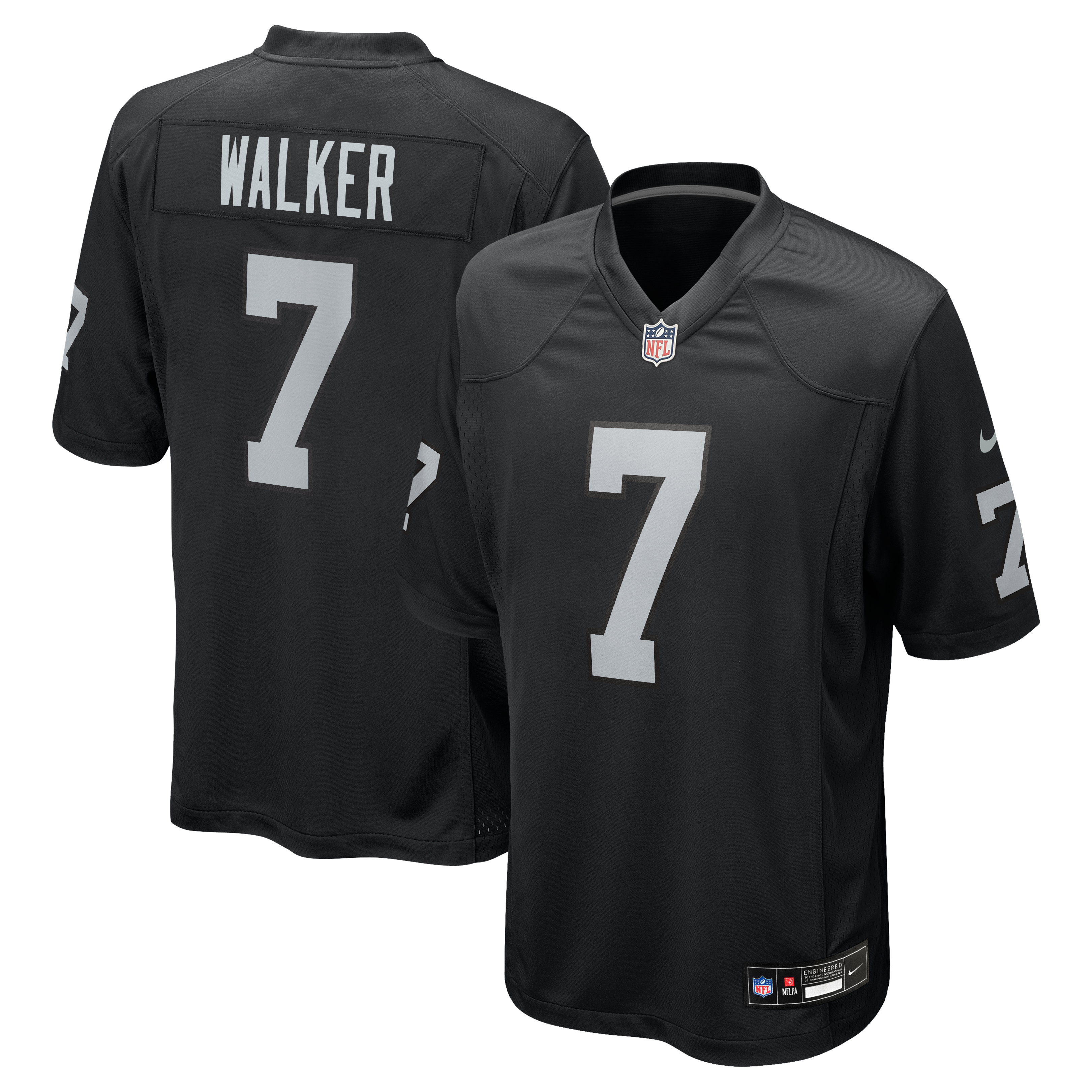 Quay Walker Las Vegas Raiders Team Game Jersey - Black - Image 2