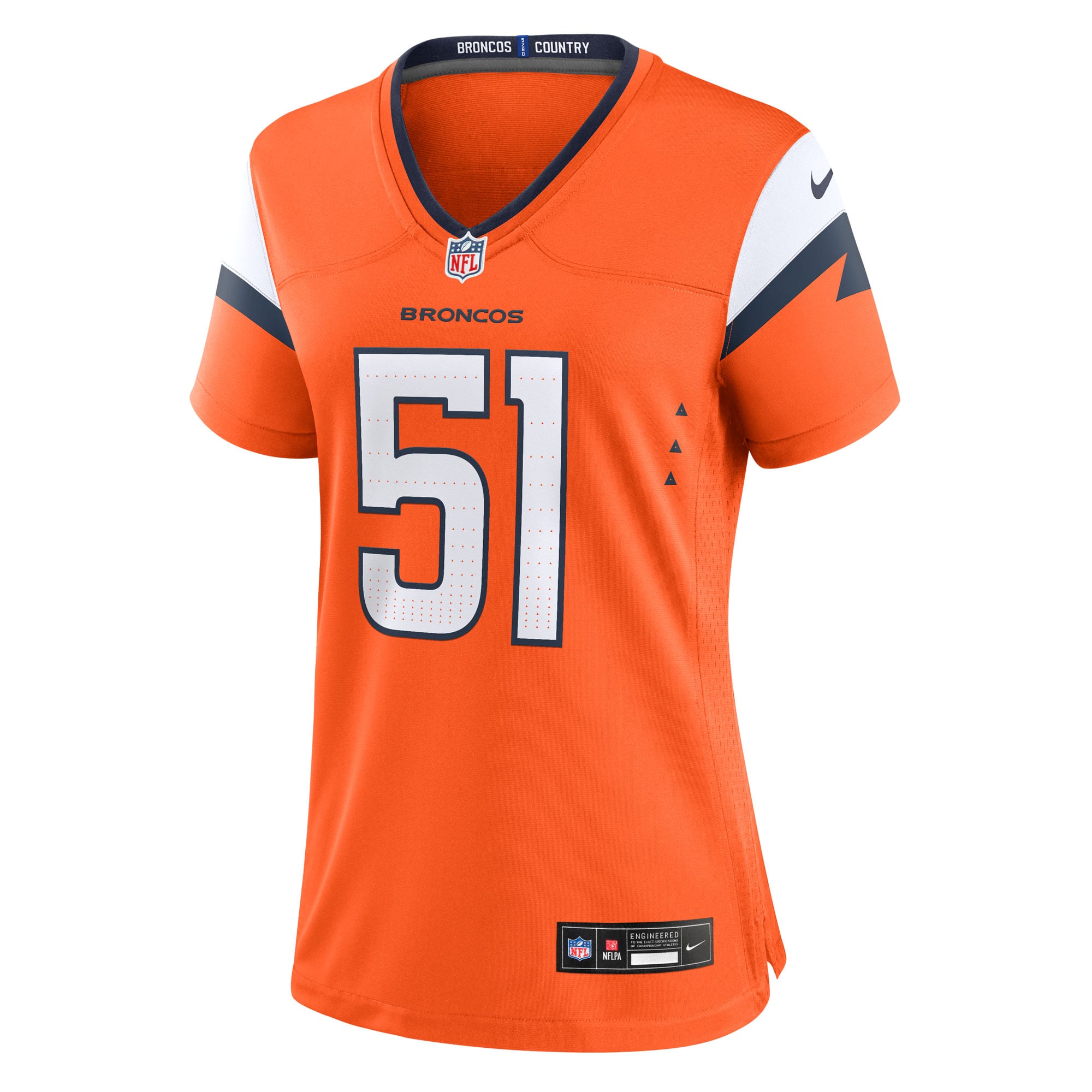 Que Robinson Denver Broncos Women's Team Game Jersey - Orange - Image 3