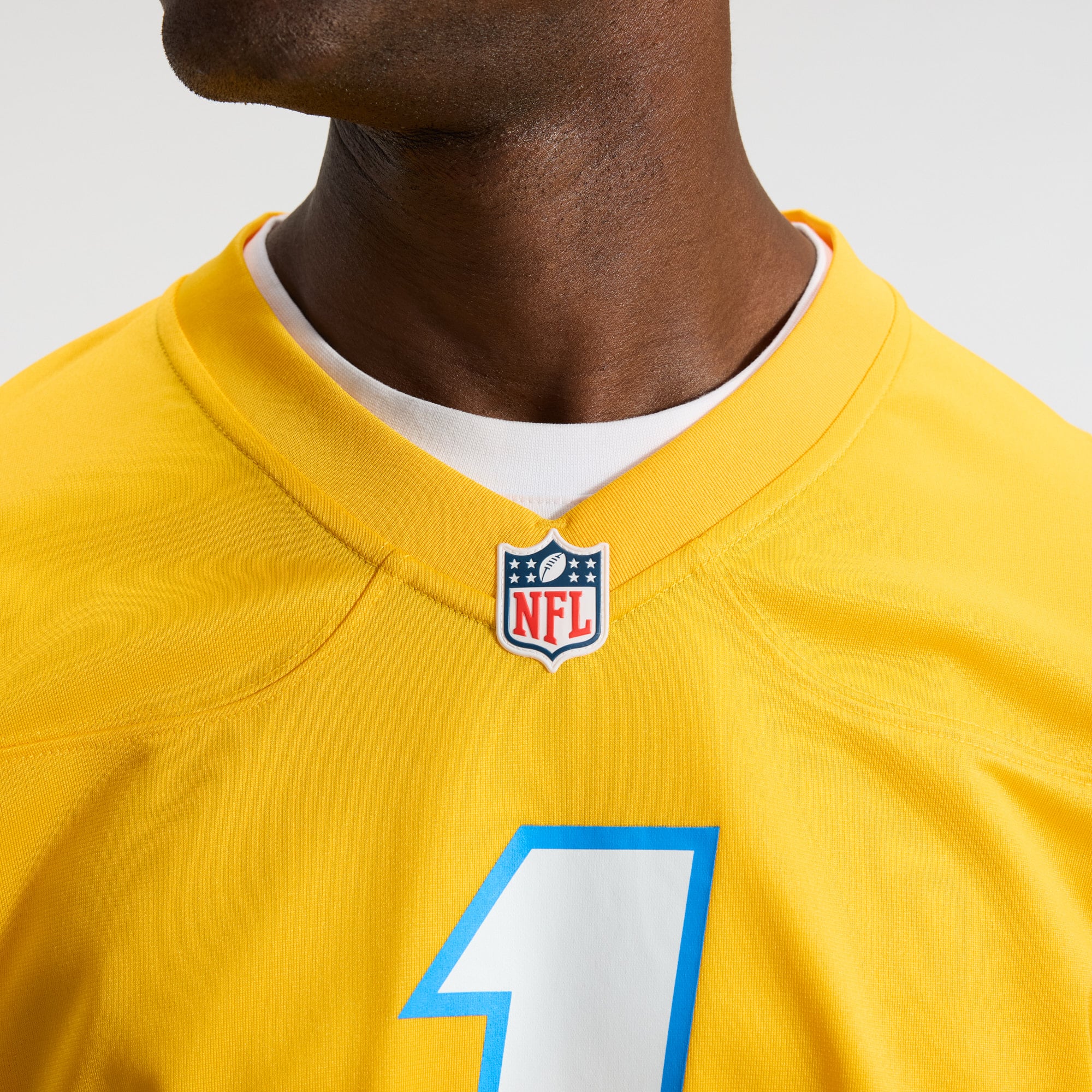 Quentin Johnston Los Angeles Chargers Alternate Charger Power Game Player Jersey - Gold - Image 11