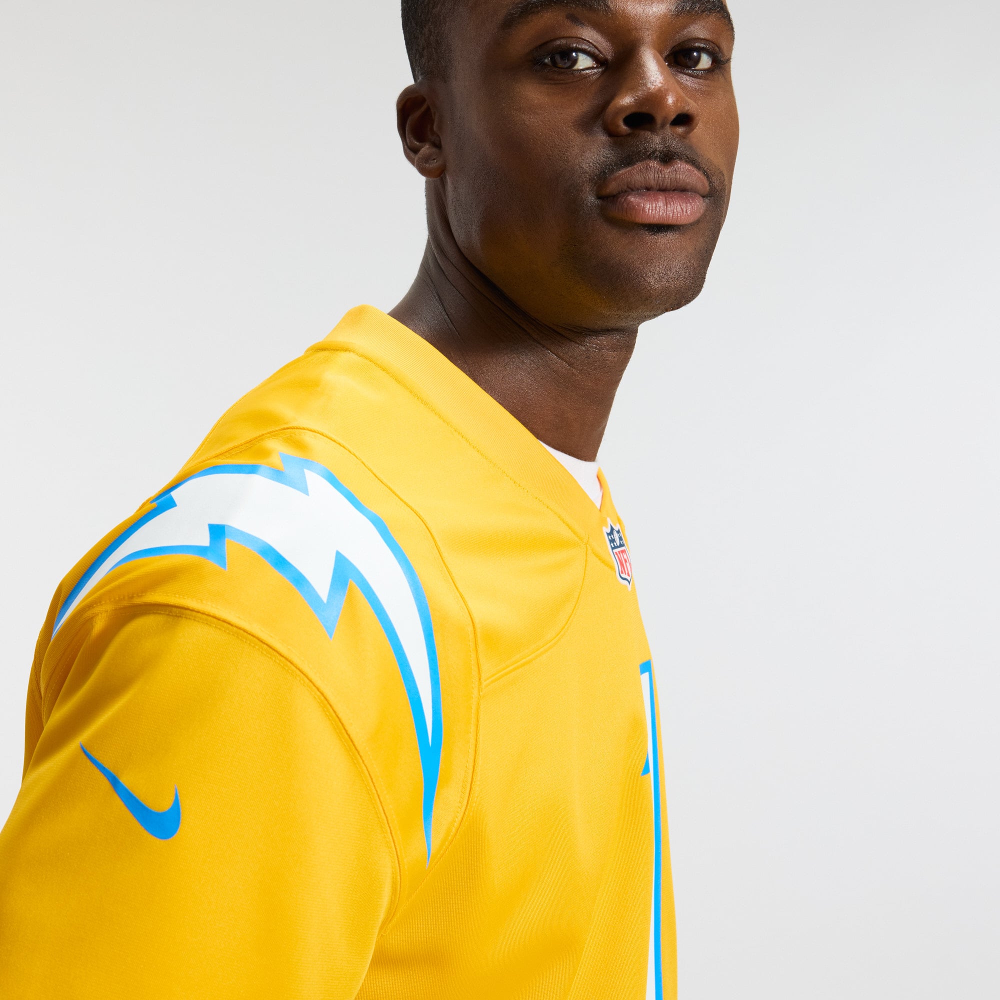 Quentin Johnston Los Angeles Chargers Alternate Charger Power Game Player Jersey - Gold - Image 12