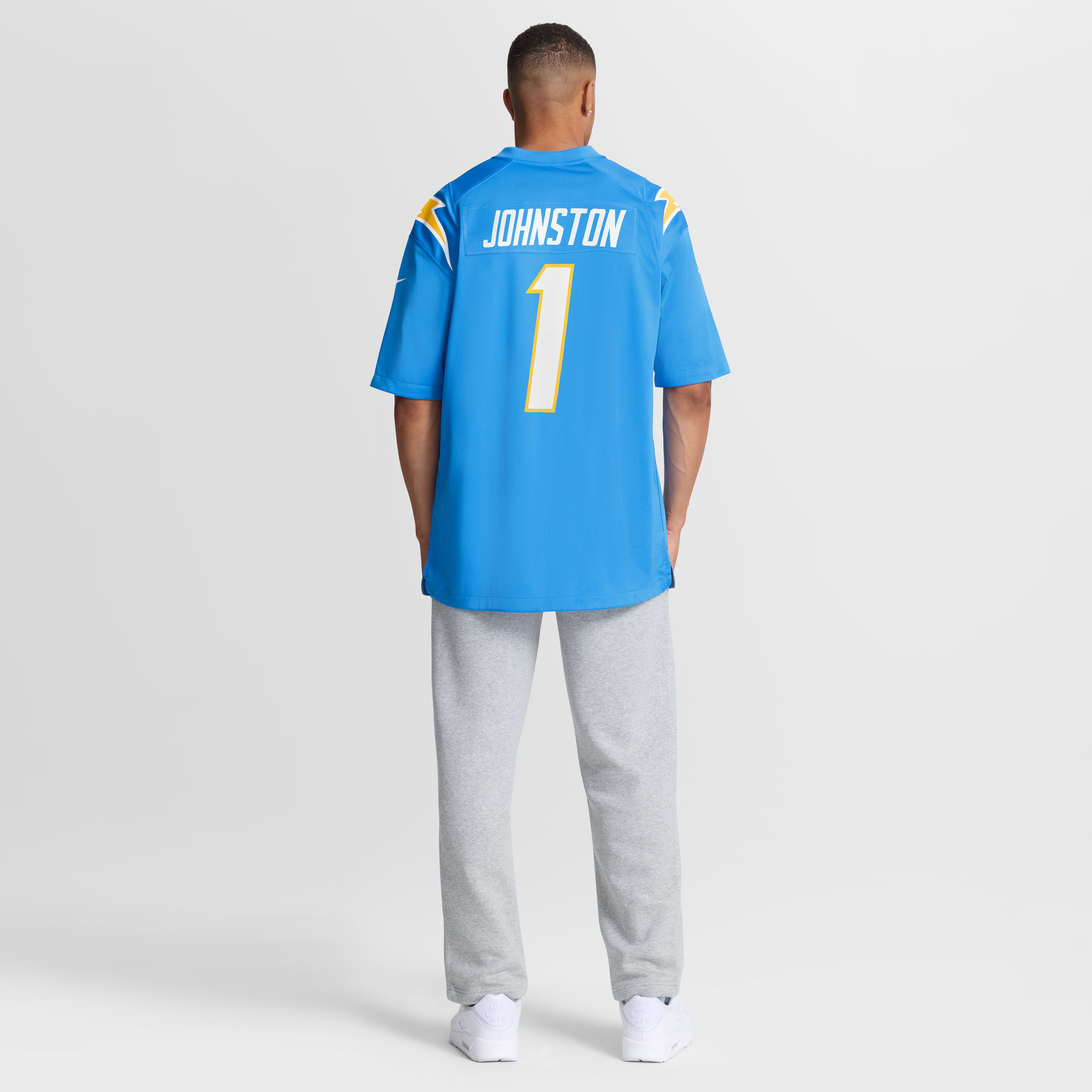 Quentin Johnston Los Angeles Chargers Alternate Super Chargers Game Player Jersey - Powder Blue - Image 9