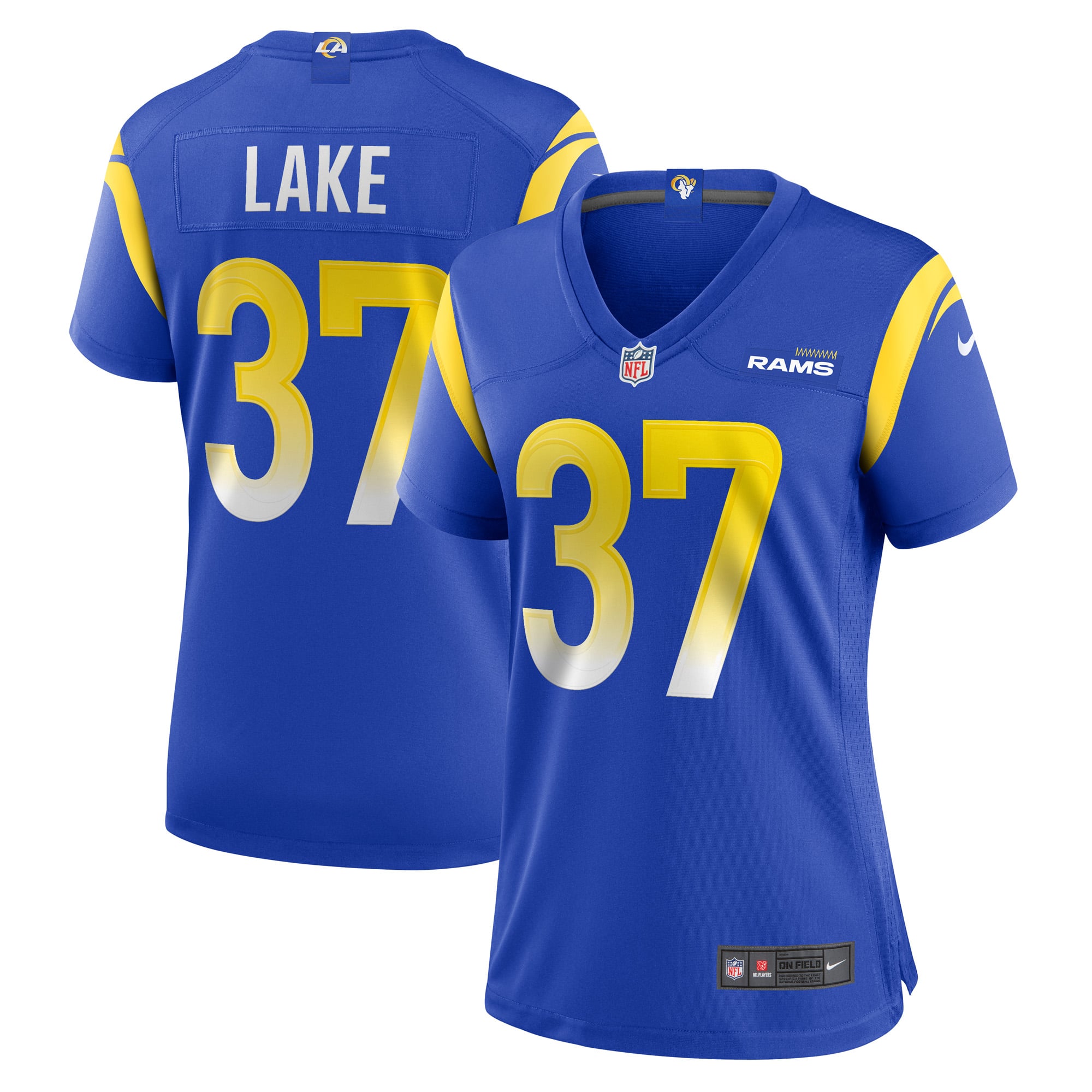 Quentin Lake Los Angeles Rams Women's Game Player Jersey - Royal - Image 2