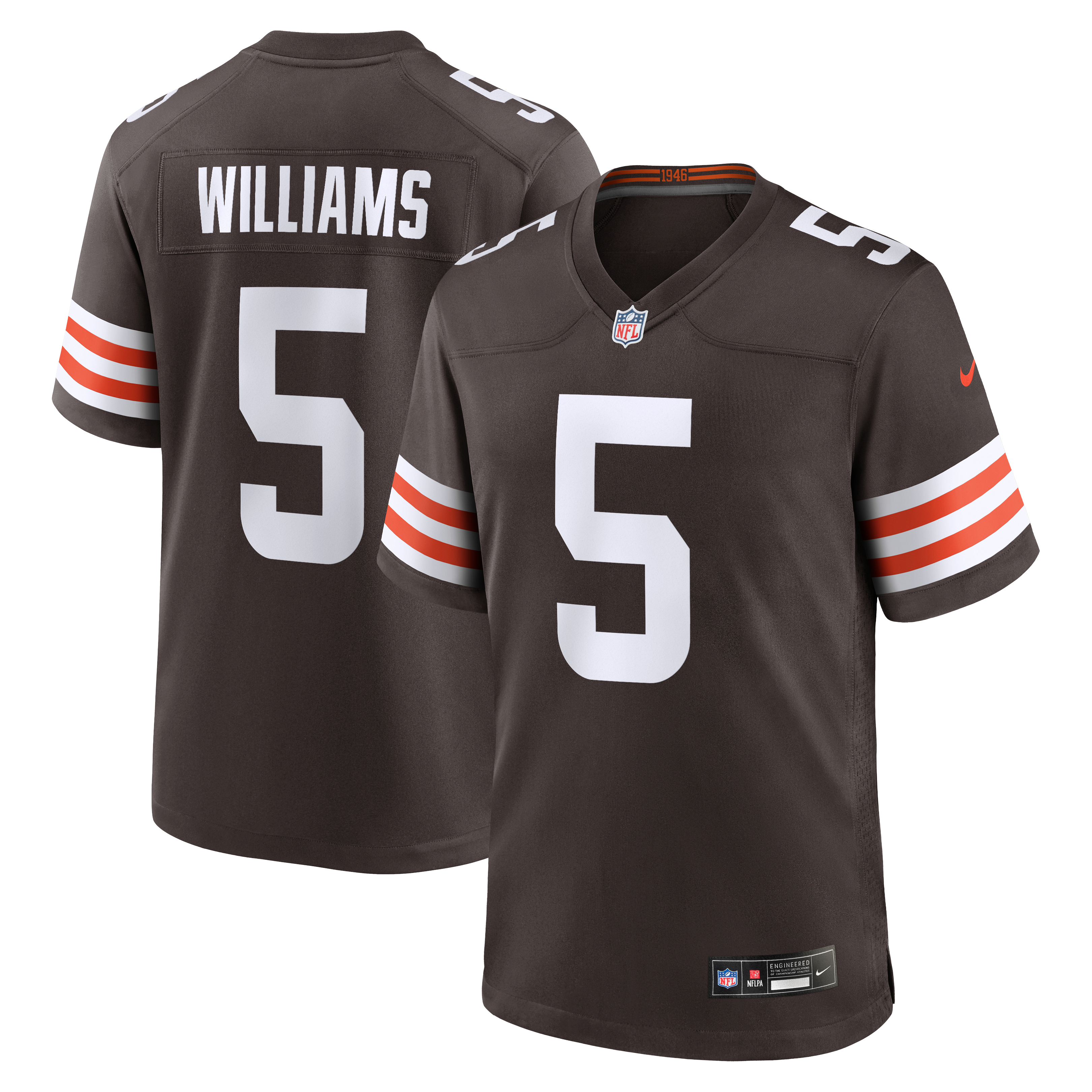 Quincy Williams Cleveland Browns Team Game Jersey - Brown - Image 2