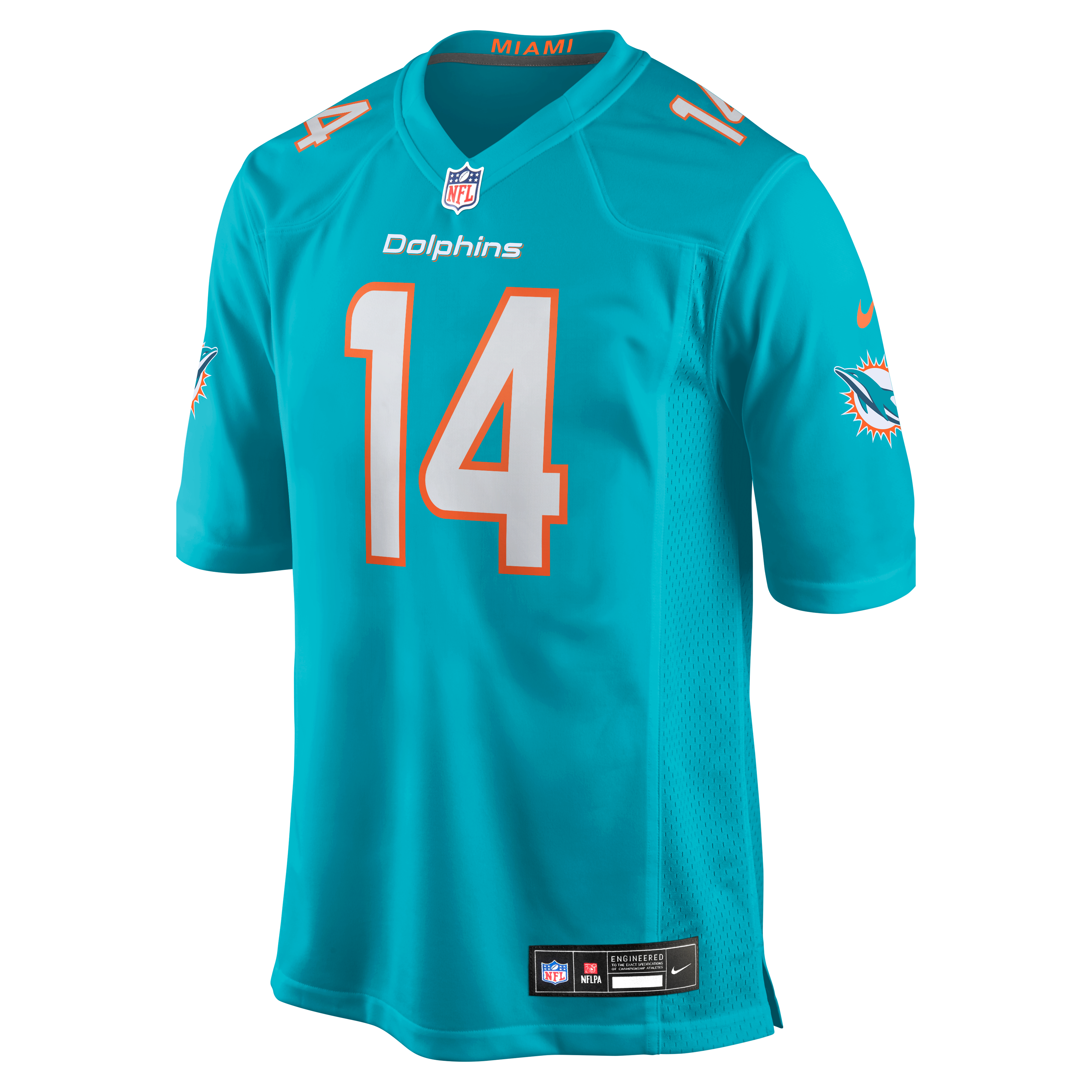 Quinn Ewers Miami Dolphins Team Game Jersey - Aqua - Image 3