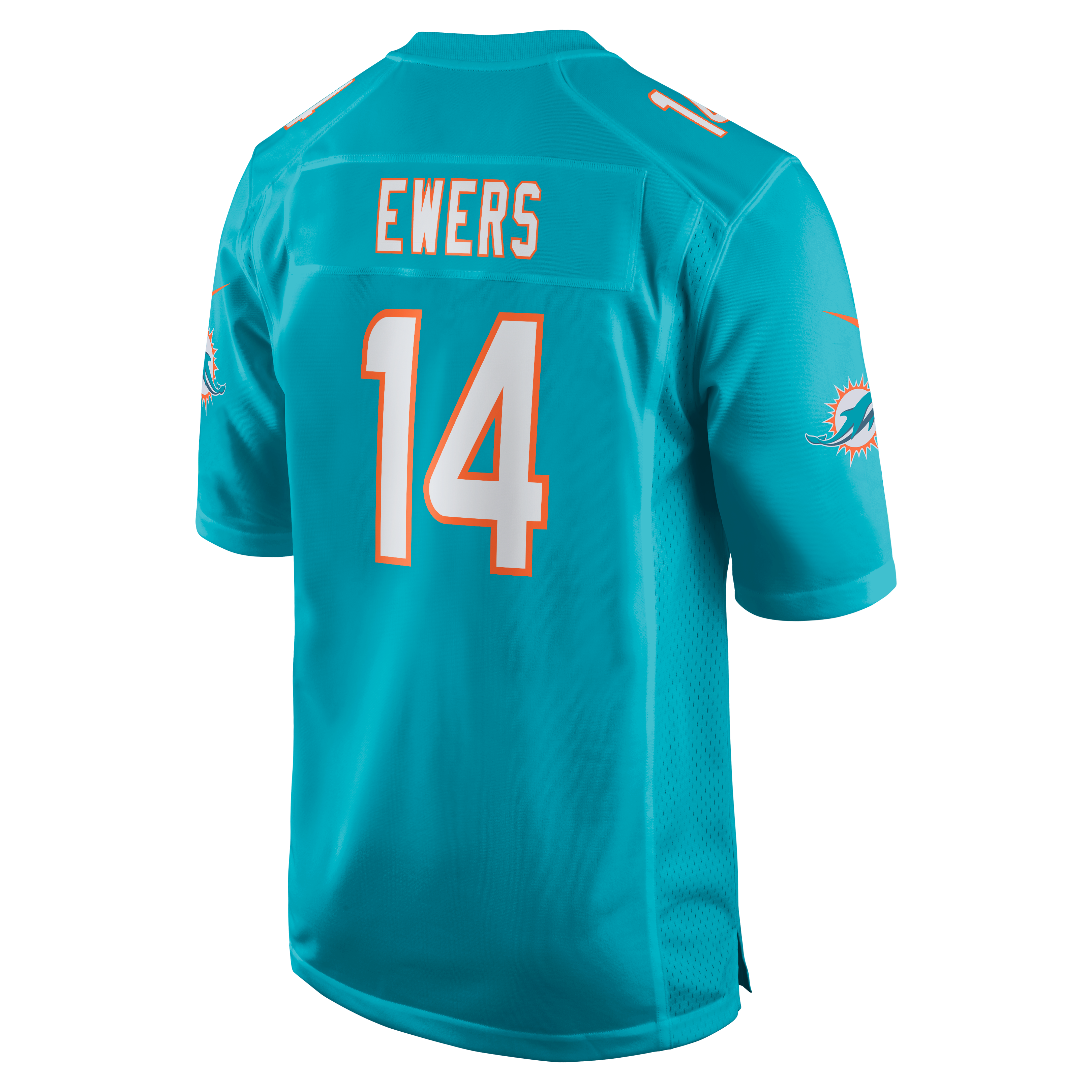 Quinn Ewers Miami Dolphins Team Game Jersey - Aqua - Image 4