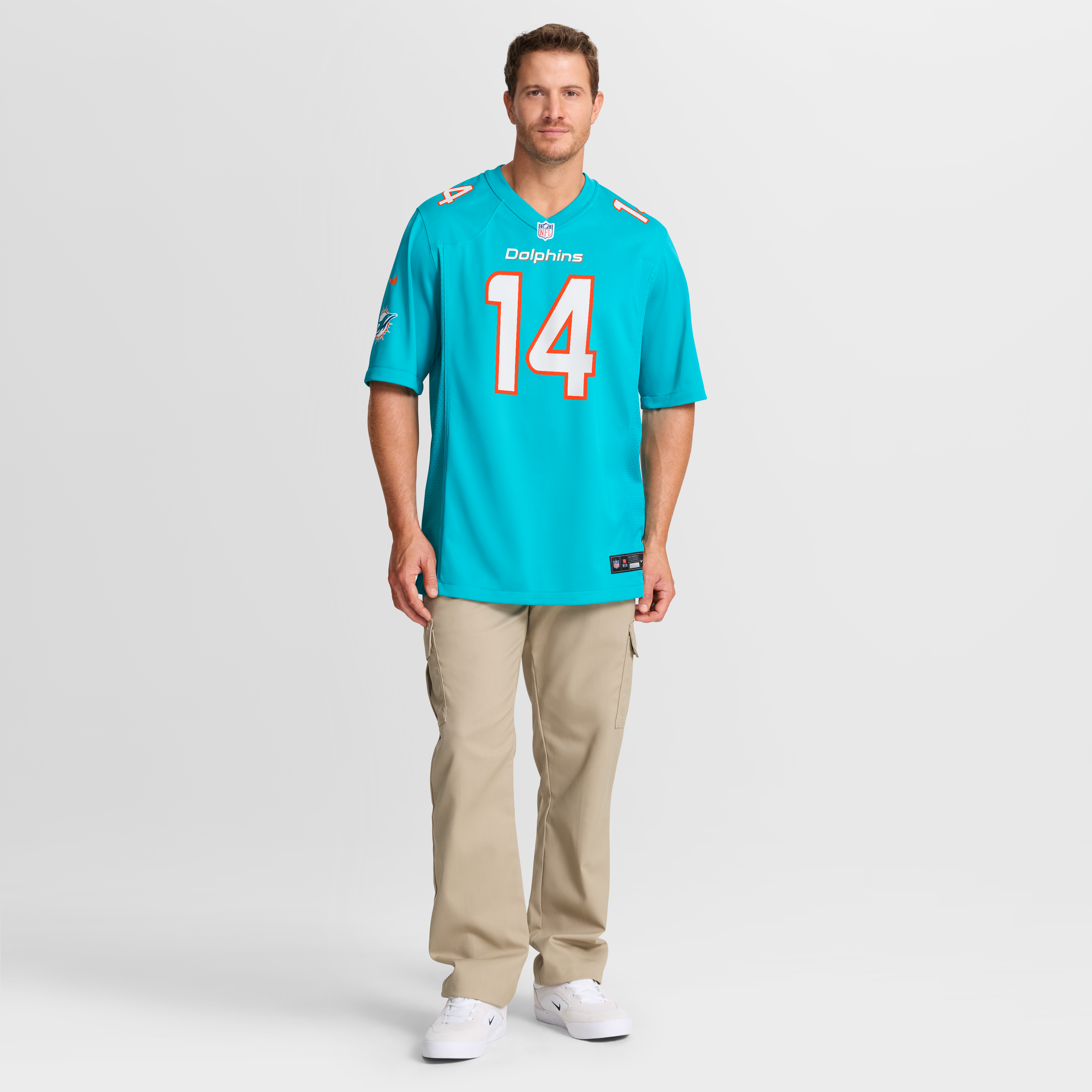 Quinn Ewers Miami Dolphins Team Game Jersey - Aqua - Image 8
