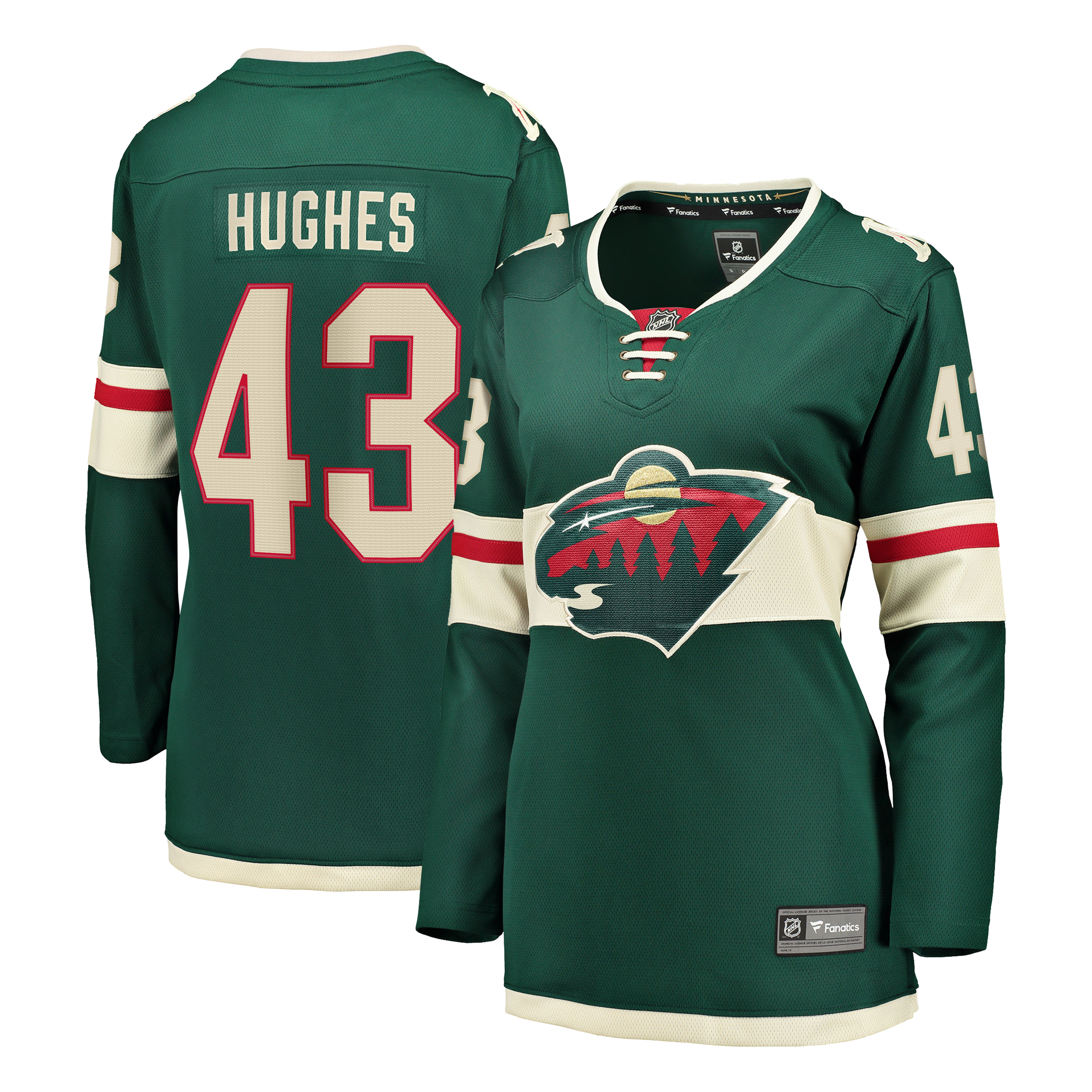 Quinn Hughes Minnesota Wild Women's Home Breakaway Jersey - Green