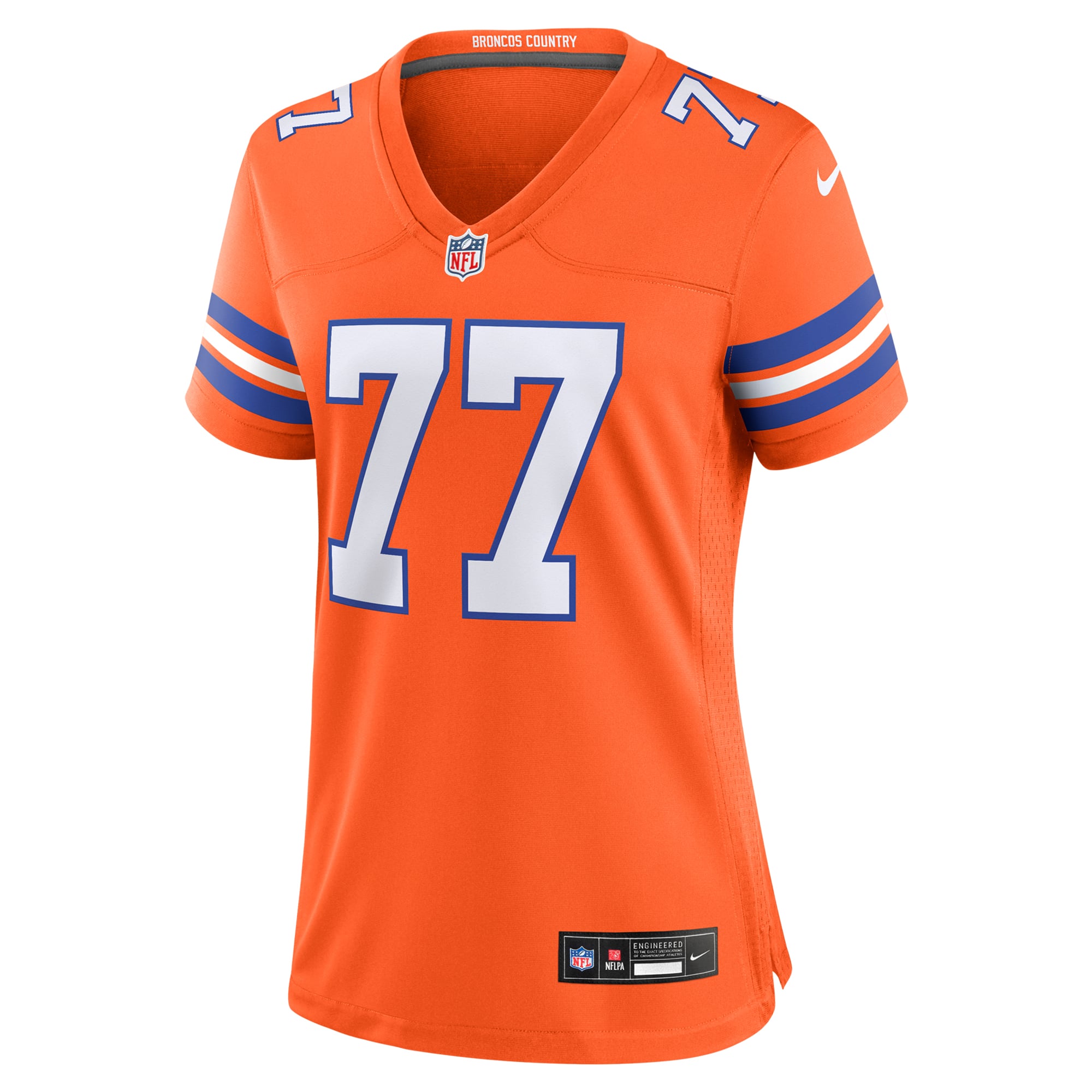 Quinn Meinerz Denver Broncos Women's Mile High Collection 1977 Throwback Player Game Jersey - Orange - Image 3