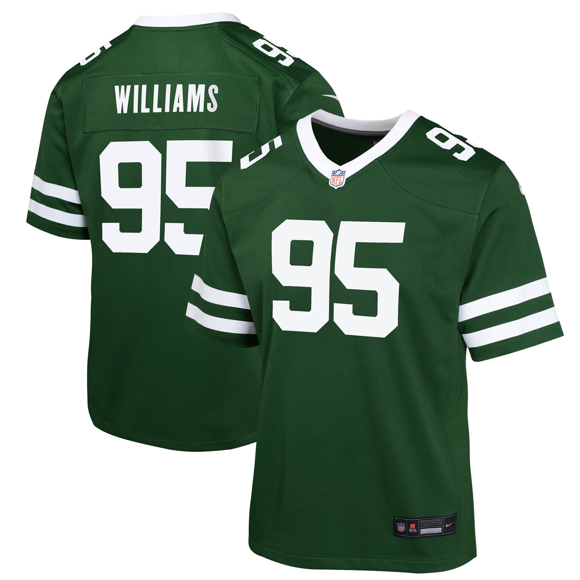 Quinnen Williams New York Jets Youth Game Jersey - Green - Image 2