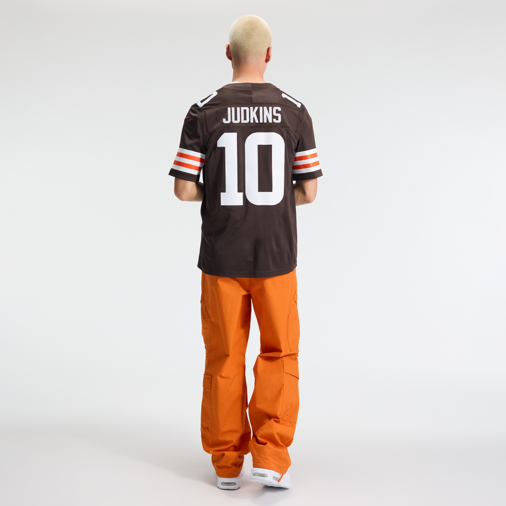 Quinshon Judkins Cleveland Browns Team Vapor F.U.S.E. Stitched Limited Jersey - Brown - Image 6